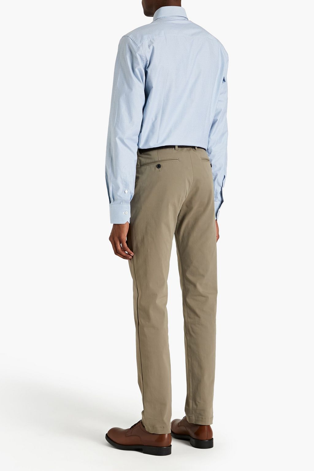 BRIONI Gingham cotton-poplin shirt