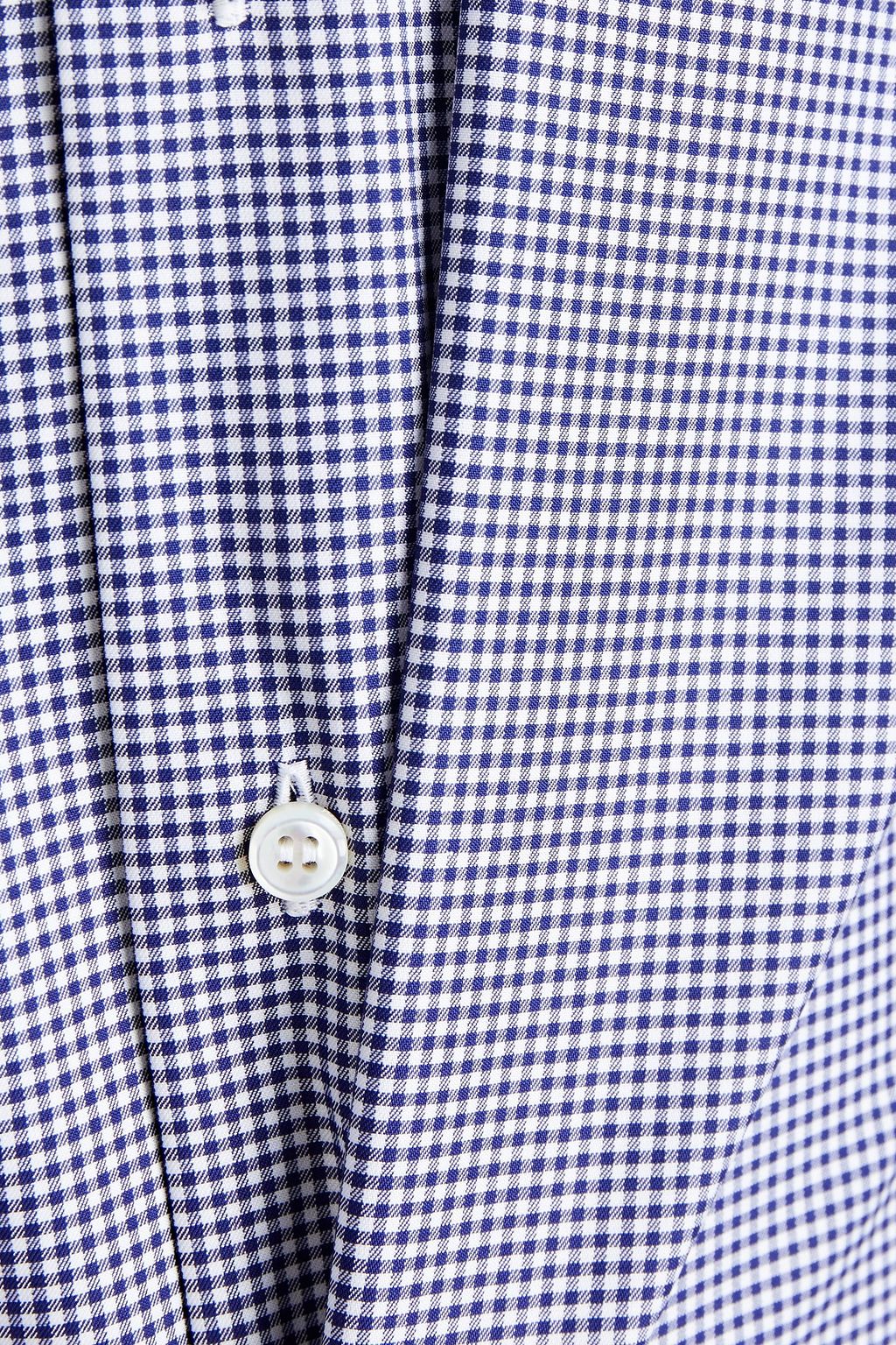 BRIONI Gingham cotton-poplin shirt