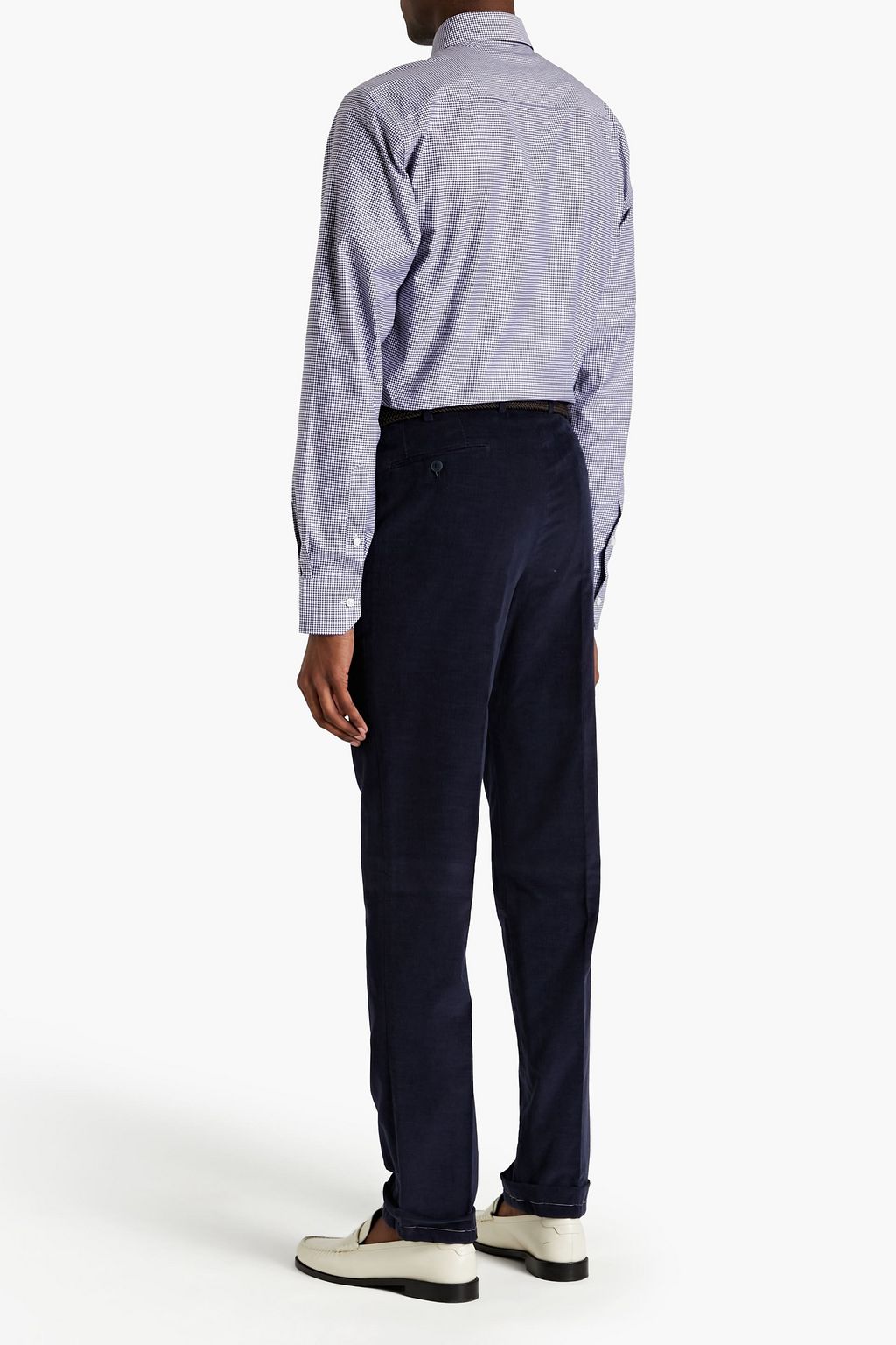 BRIONI Gingham cotton-poplin shirt