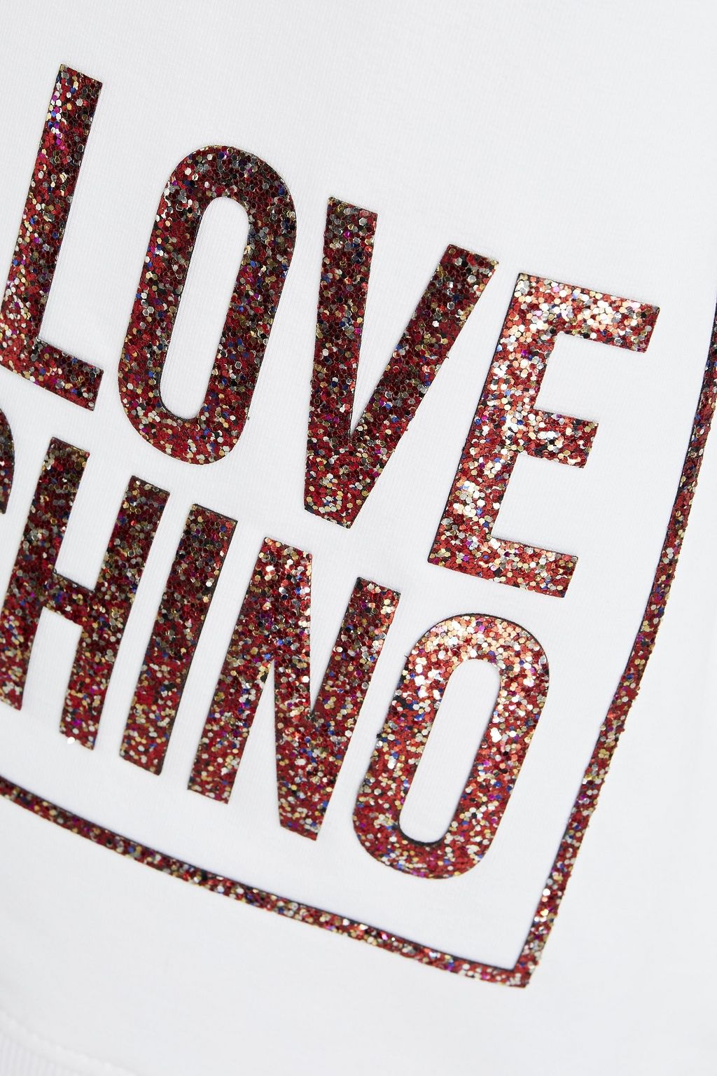 LOVE MOSCHINO Glittered French terry sweatshirt