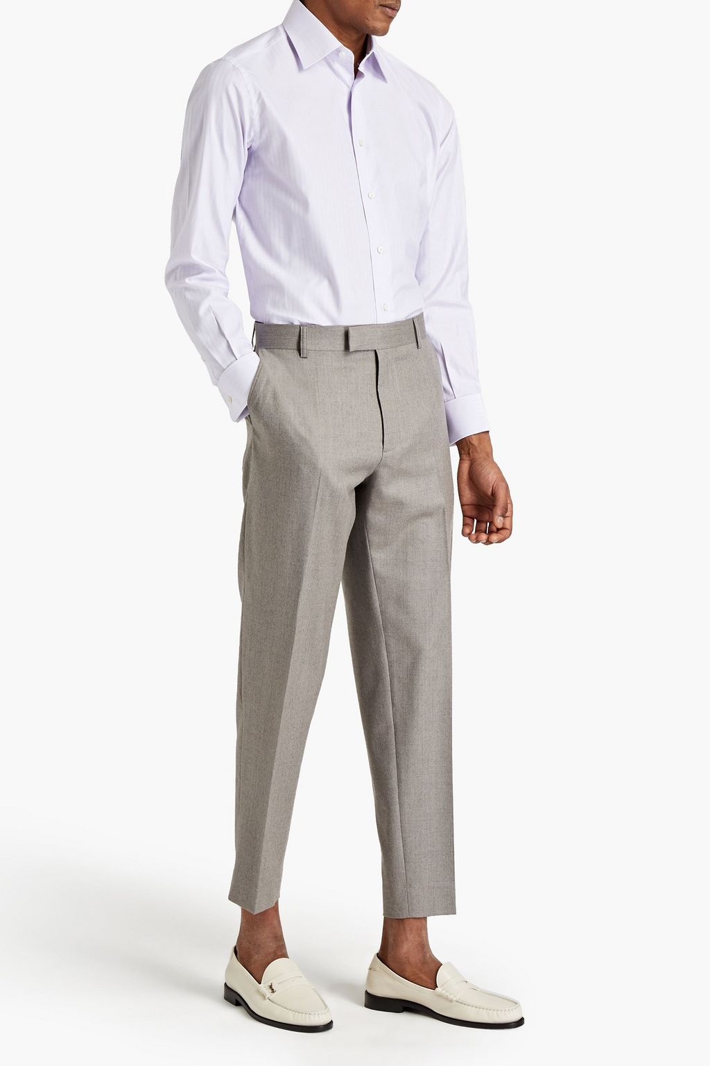 BRIONI Herringbone cotton shirt