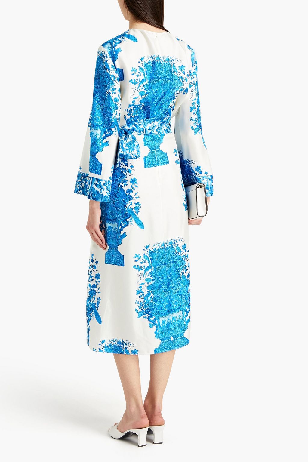 VALENTINO GARAVANI Floral-print silk crepe de chine midi dress