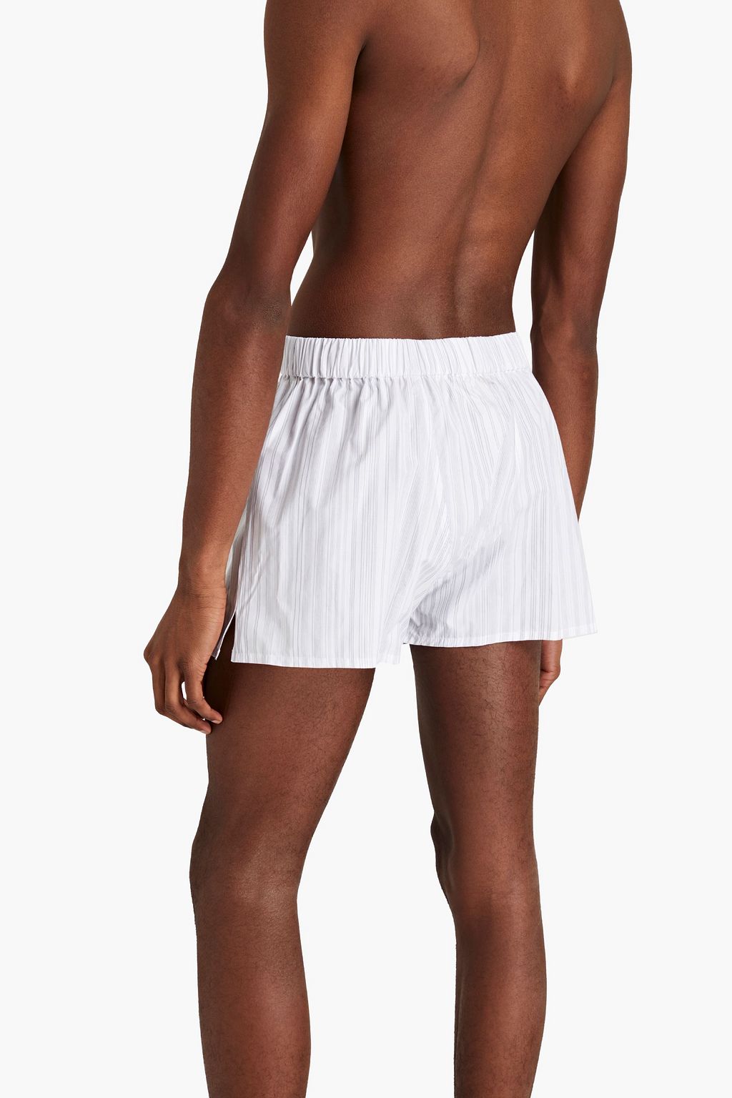 BRIONI Striped cotton-poplin boxer shorts