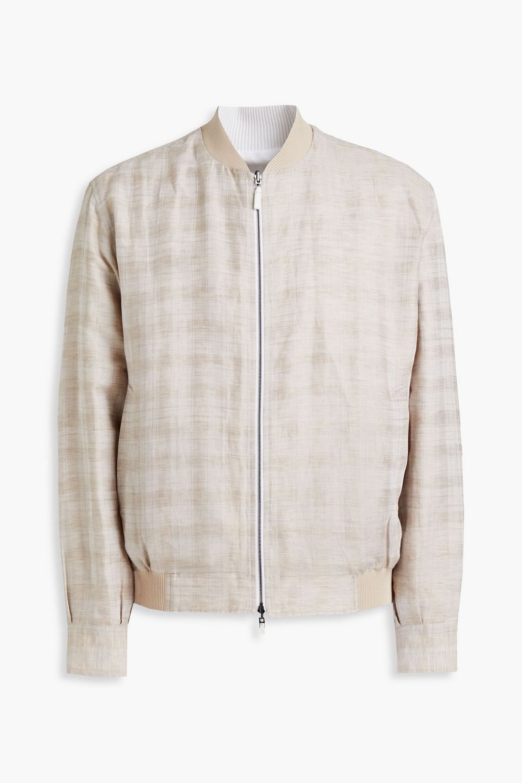 Beige Mélange linen and cotton-blend 