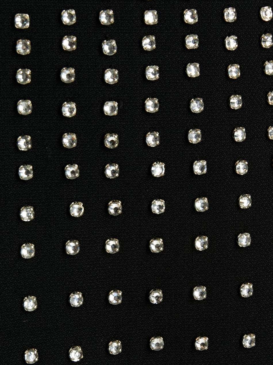 crystal-embellished crepe mini dress