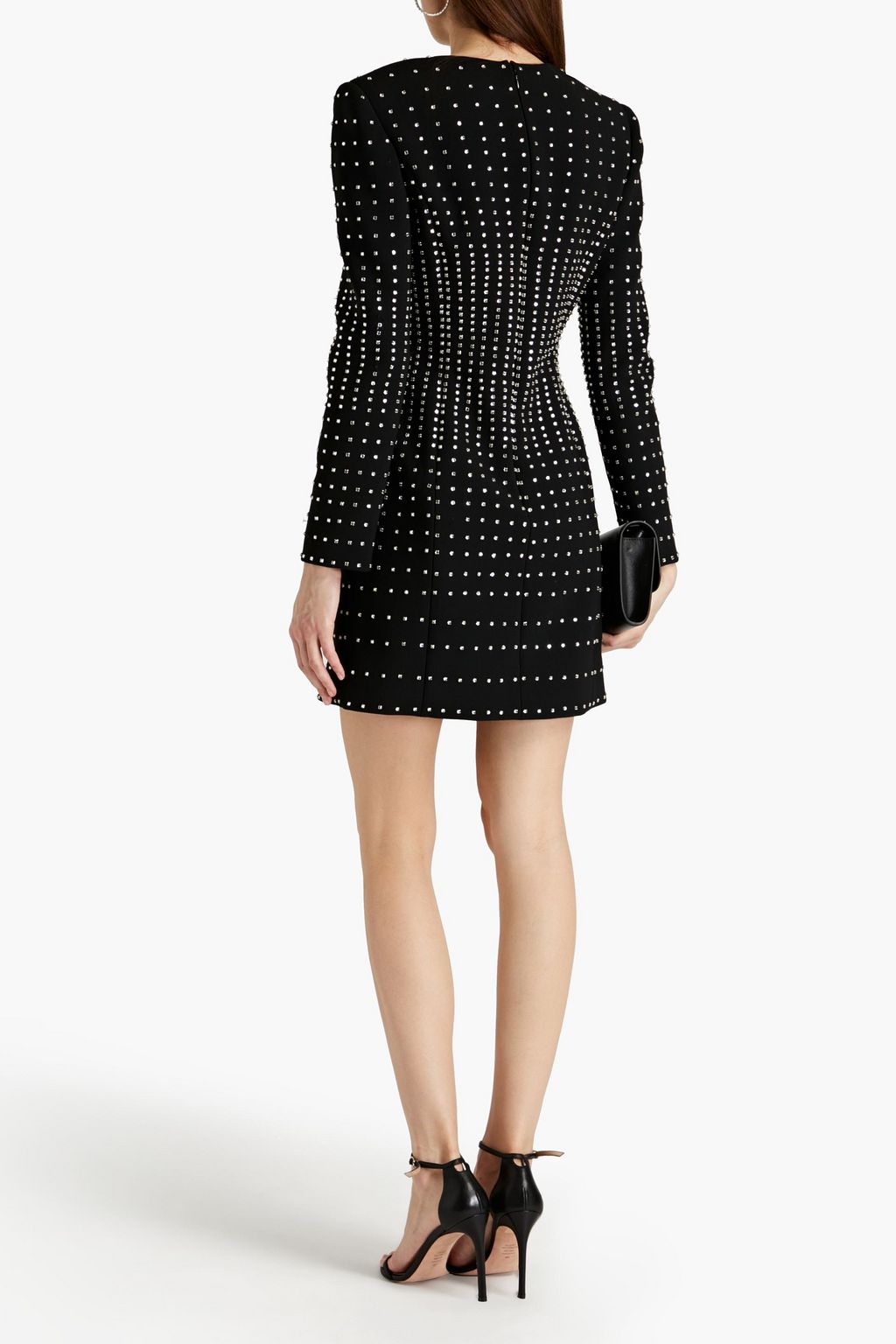 VALENTINO GARAVANI Crystal-embellished crepe mini dress