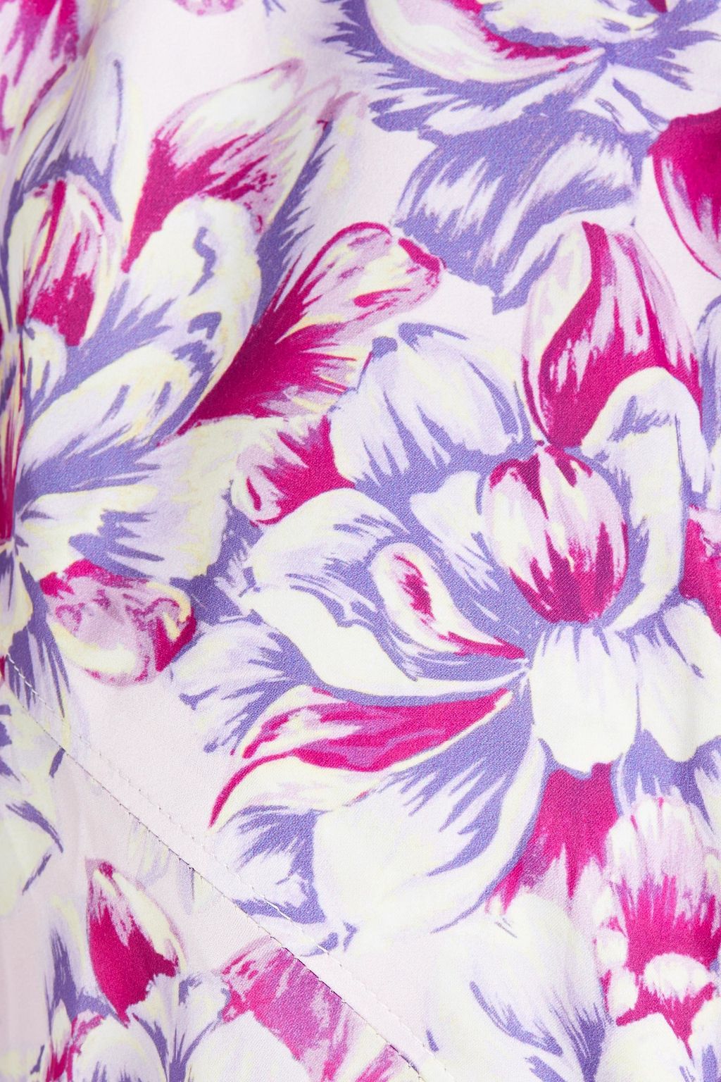 RABANNE Floral-print satin-crepe shirt