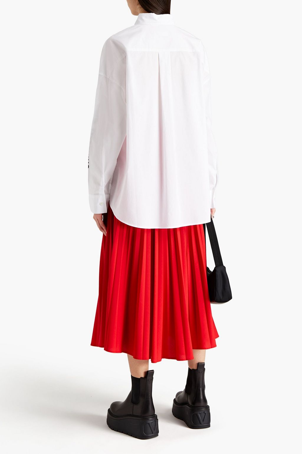 LOVE MOSCHINO Printed cotton-blend poplin shirt
