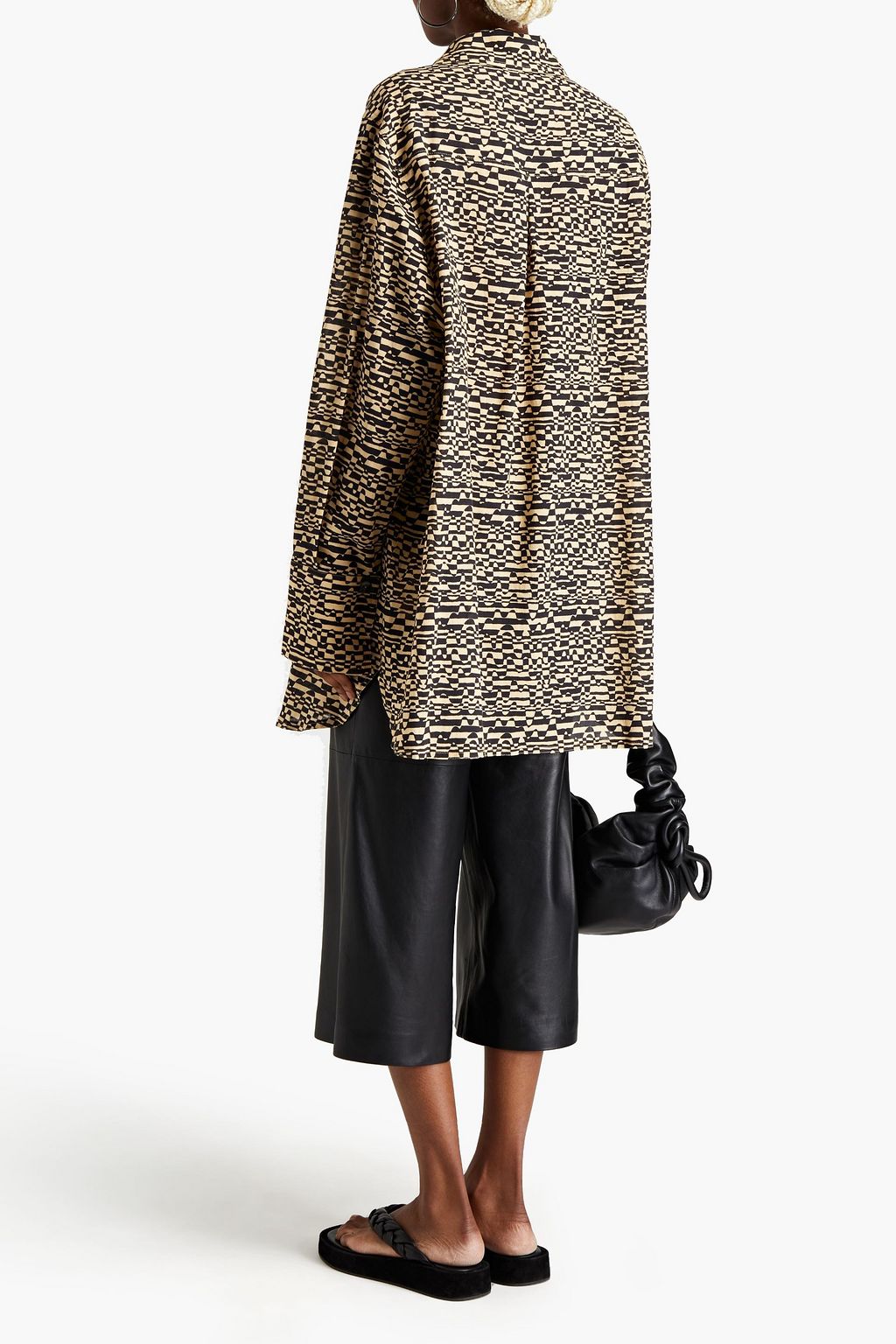 NANUSHKA Printed cotton-crepe shirt