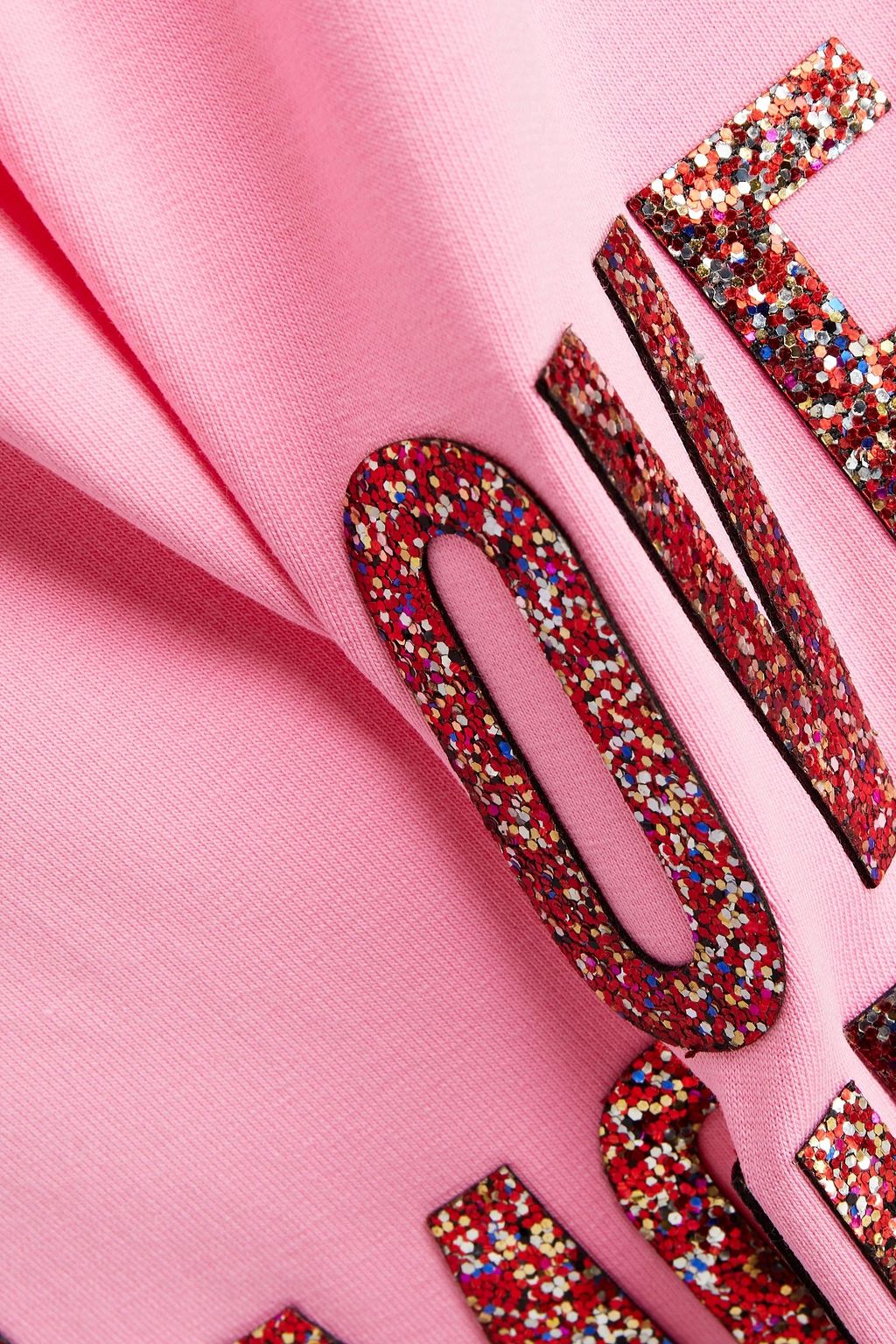 LOVE MOSCHINO Glittered French terry sweatshirt