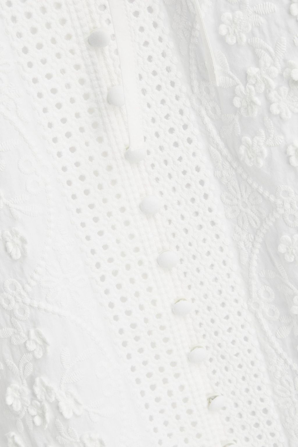 MAJE Embellished organic cotton-poplin midi dress
