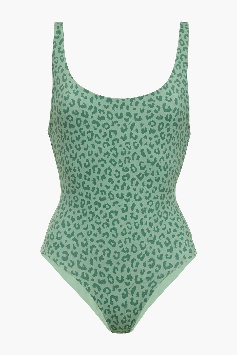 Manebi Leopard-print Swimsuit In Green