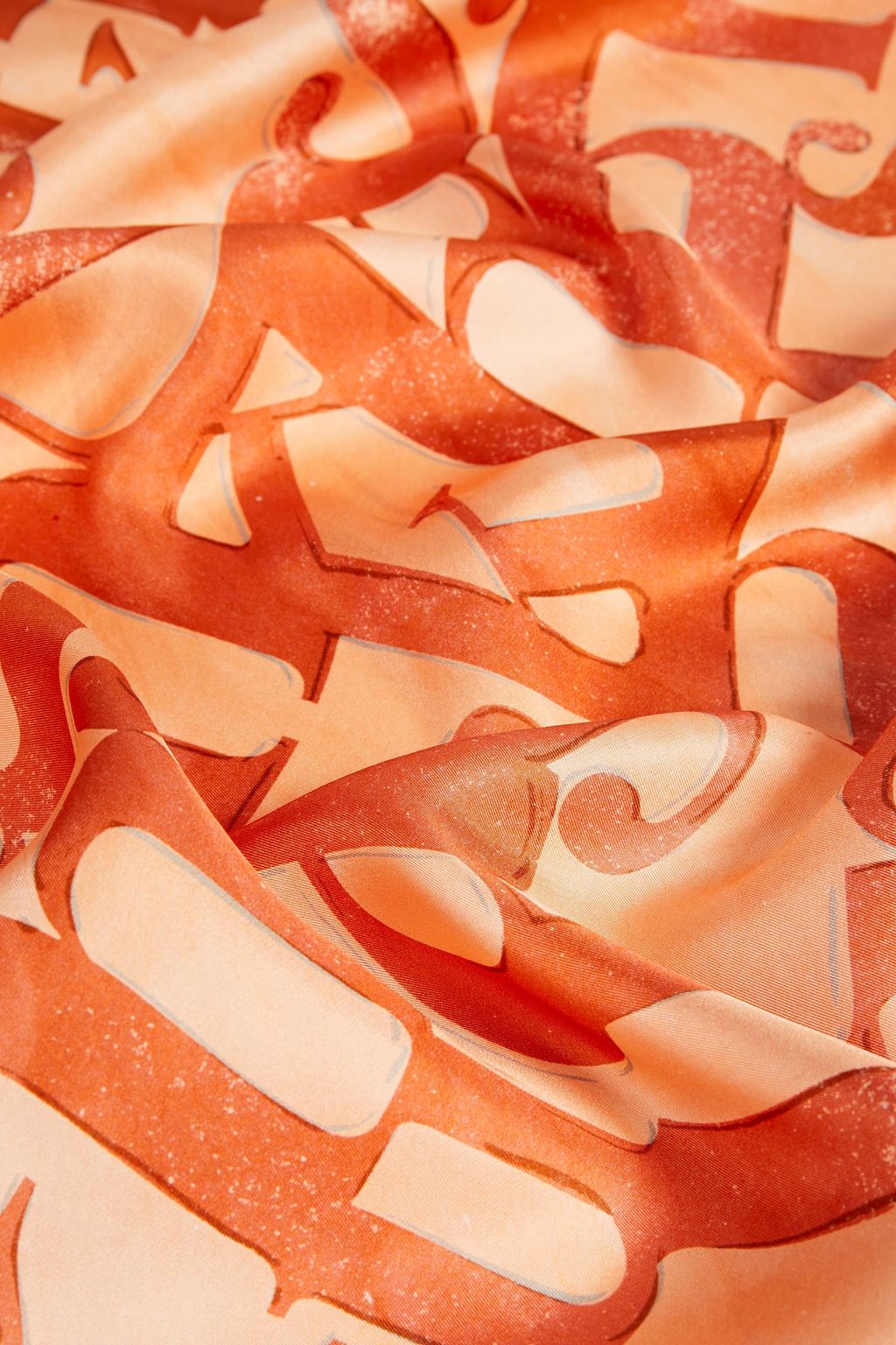 NANUSHKA Printed silk-twill scarf
