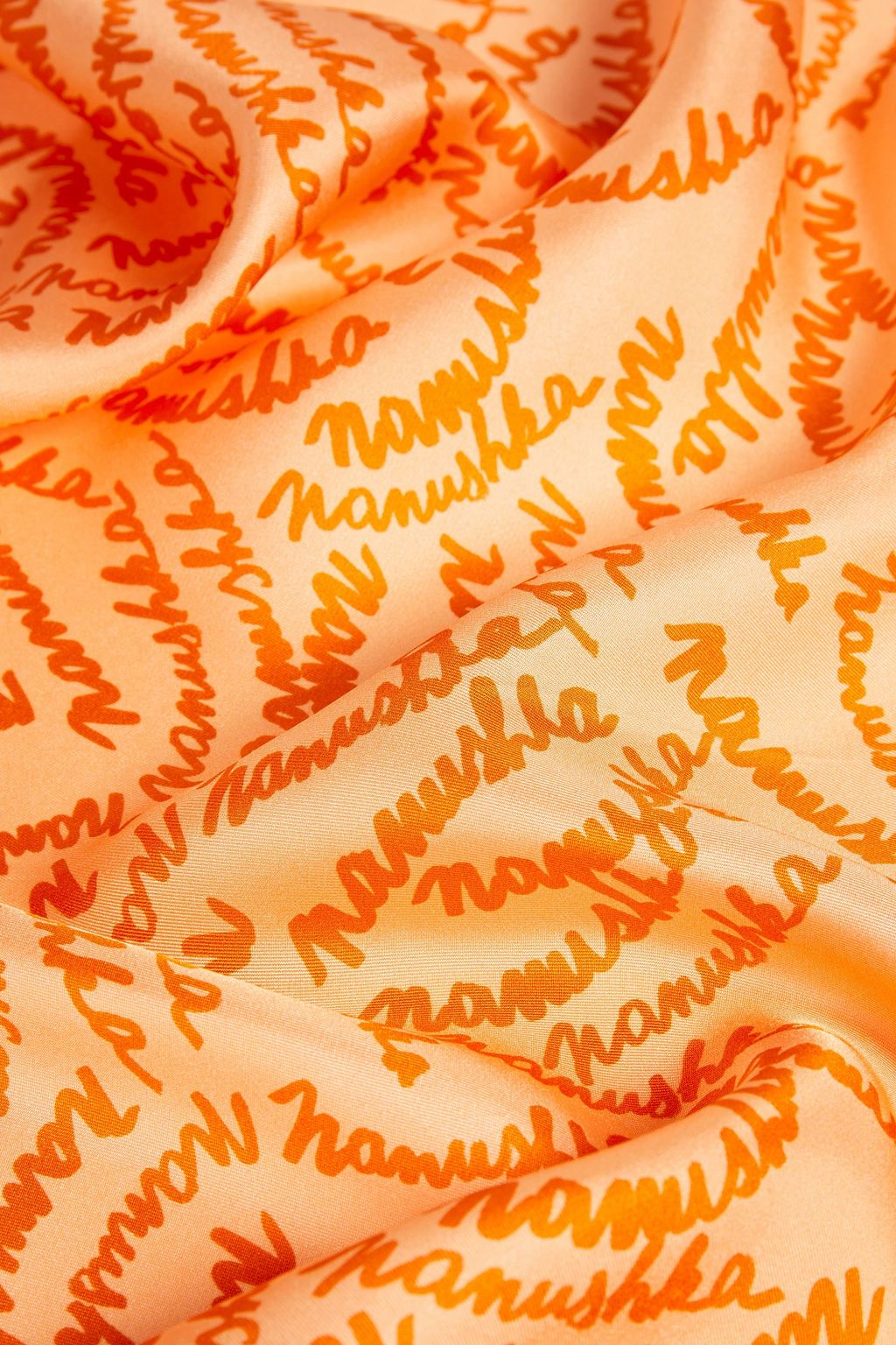 NANUSHKA Printed silk-twill scarf