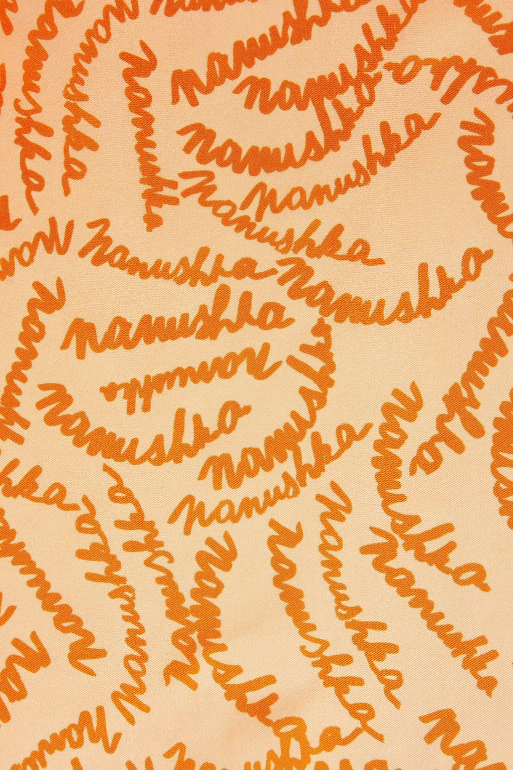 NANUSHKA Printed silk-twill scarf