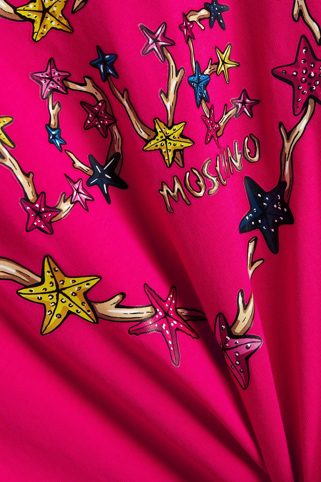 LOVE MOSCHINO Printed stretch-cotton jersey T-shirt