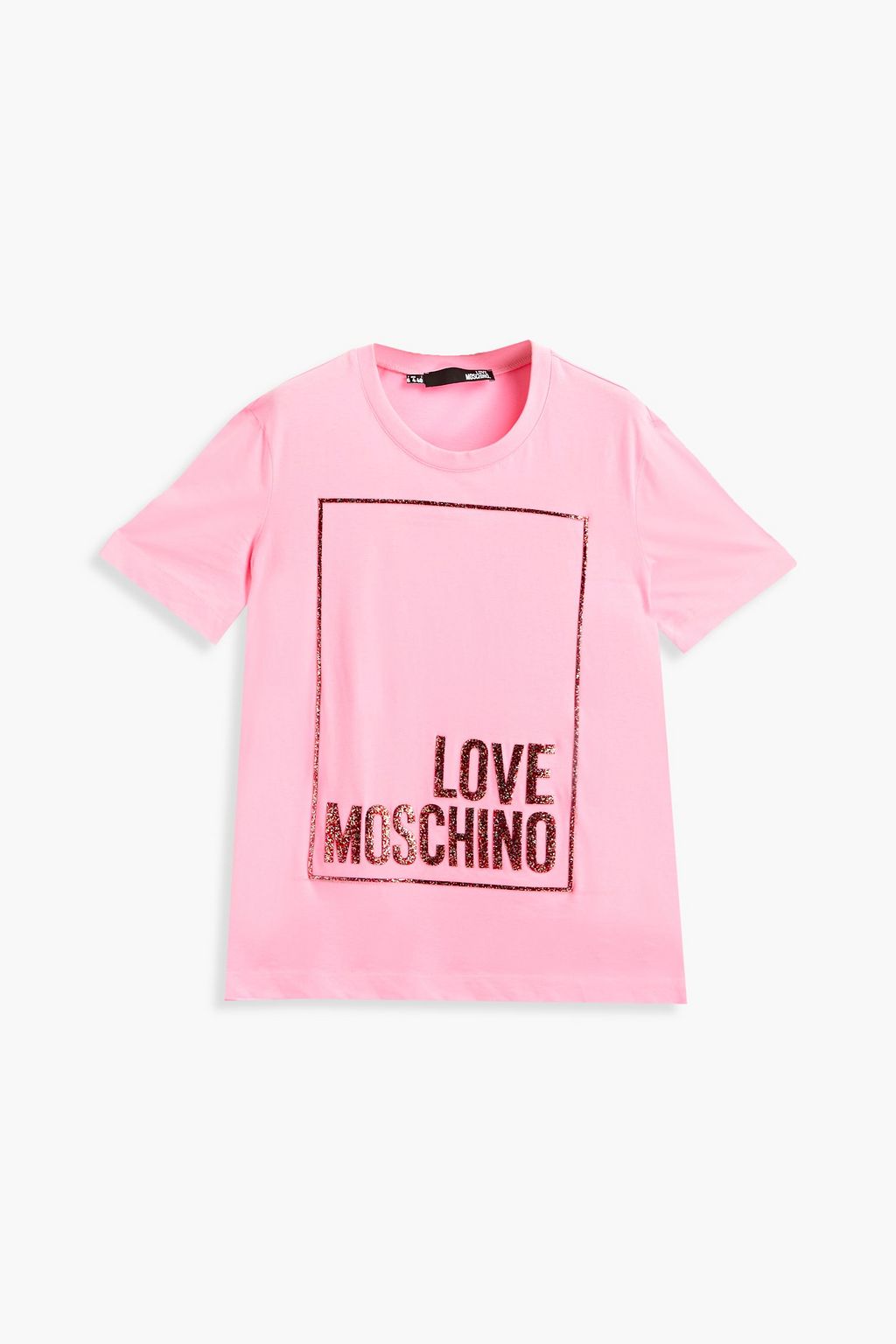 Bubblegum Glittered cotton-jersey T 