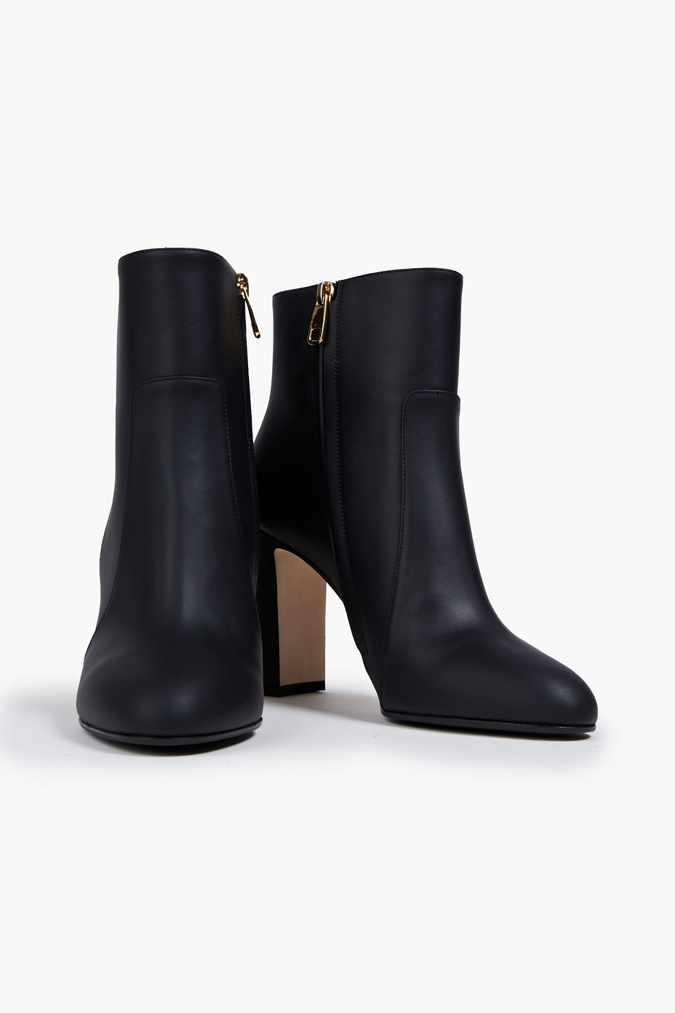 Dolce & Gabbana Leather Ankle Boots In Black