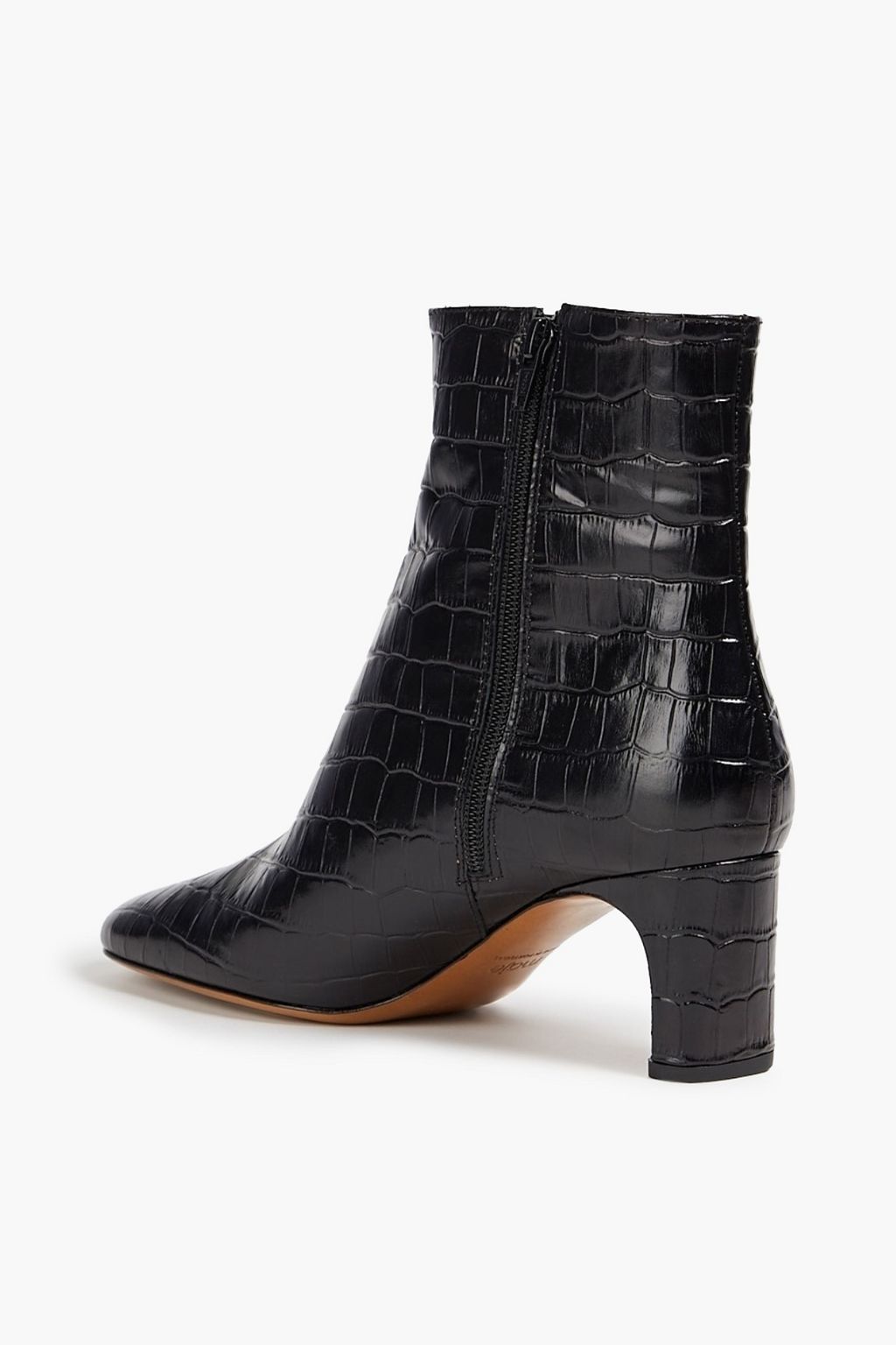 MAJE Ankle Boots aus Leder mit Krokodileffekt
