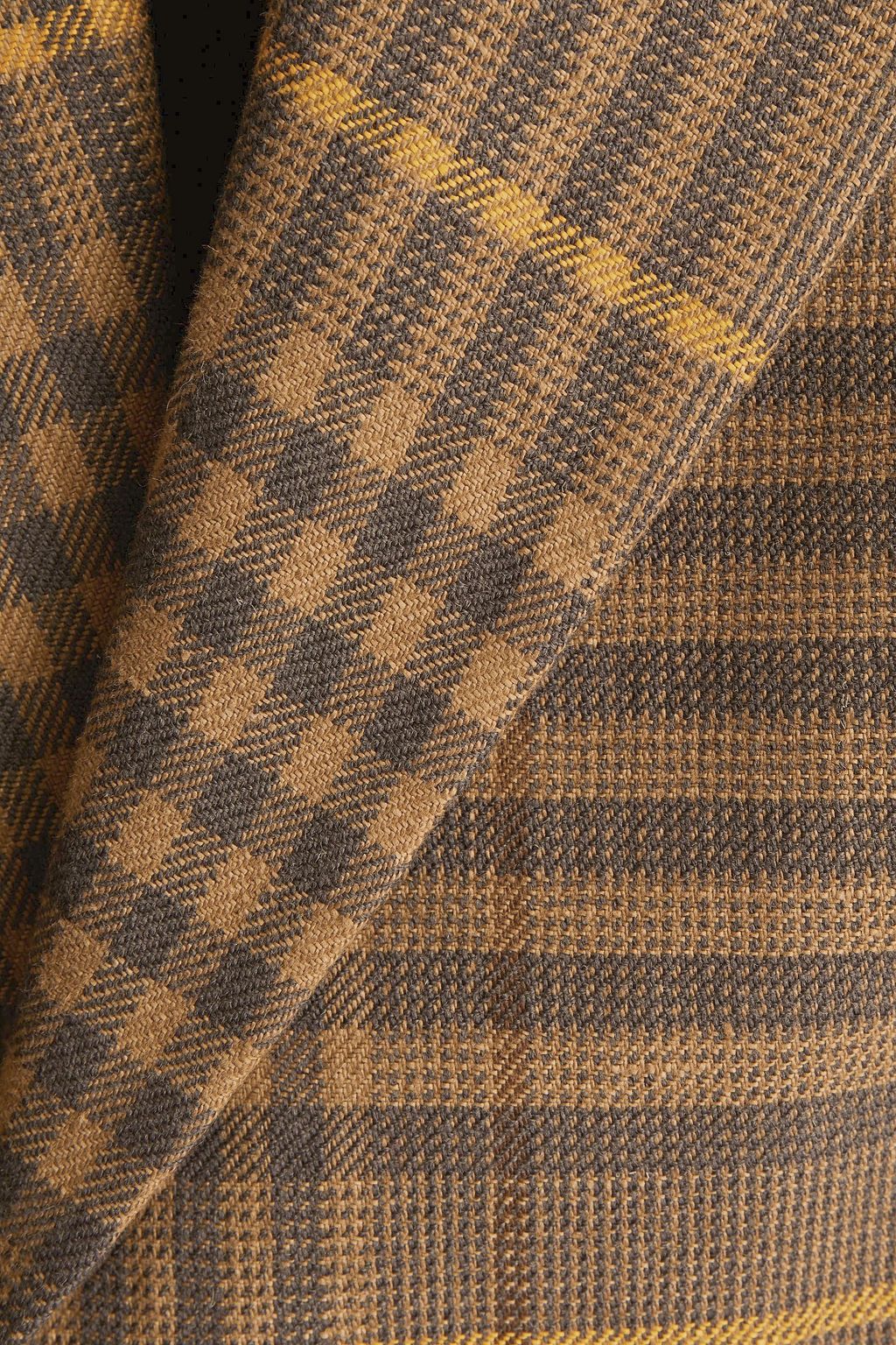 PROENZA SCHOULER Oversized checked wool and linen-blend coat