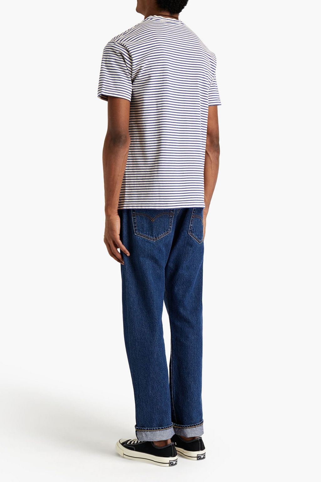 ASPESI Striped cotton-jersey T-shirt