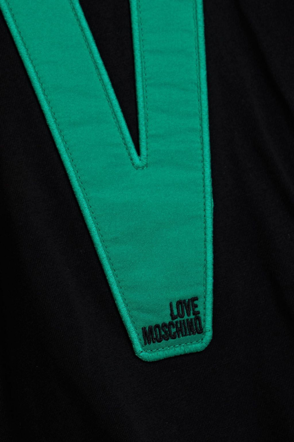 LOVE MOSCHINO Oversized appliquéd cotton-jersey T-shirt