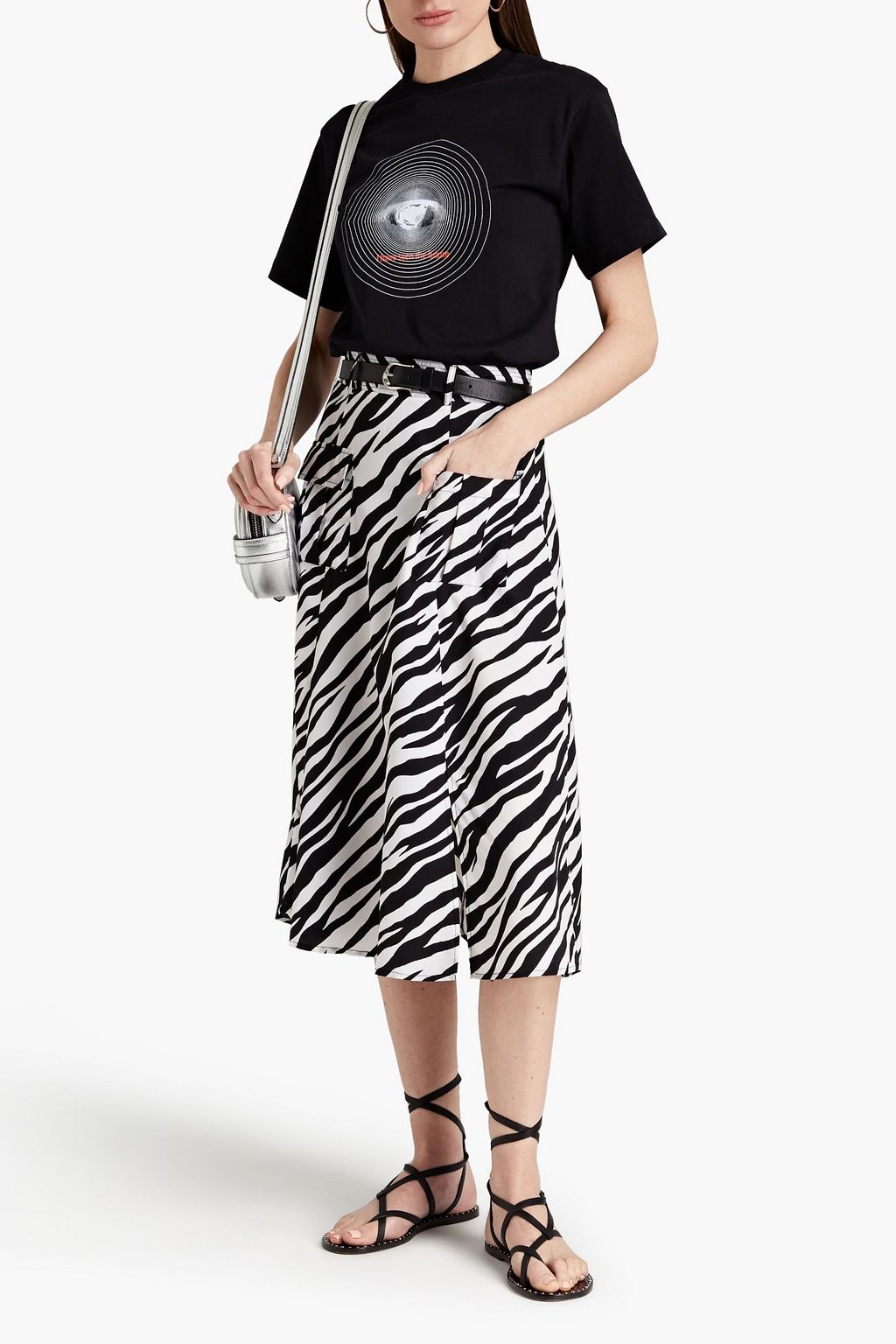 RABANNE Printed organic cotton-jersey T-shirt