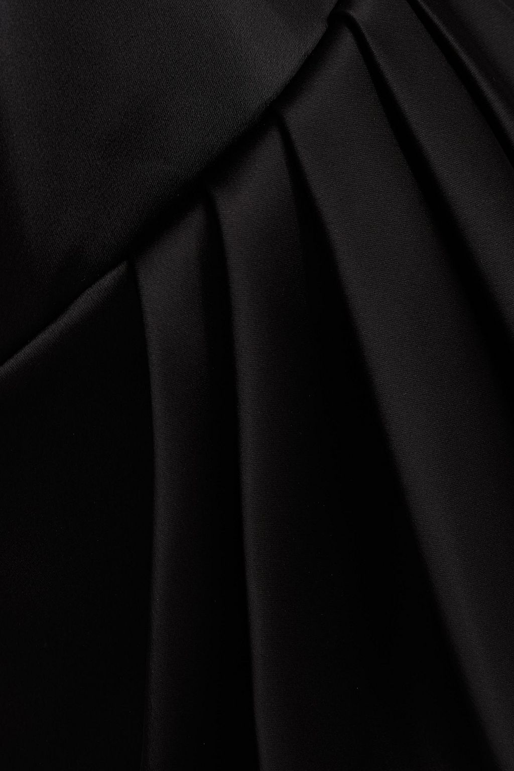 RASARIO Strapless wrap-effect pleated cady midi dress