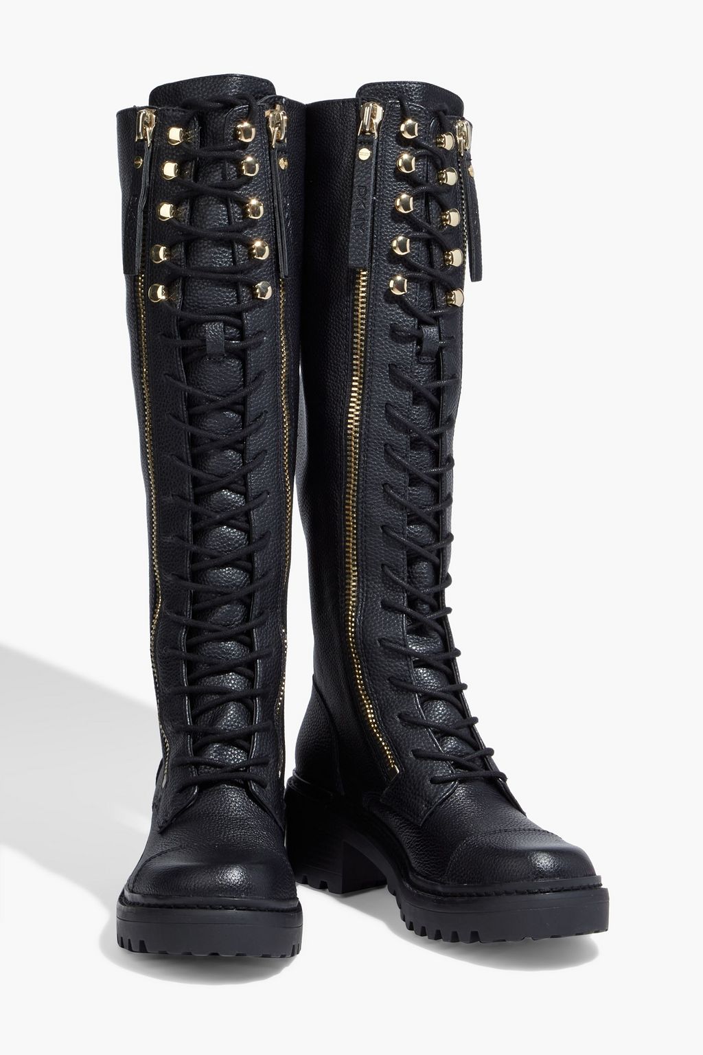 DKNY Balie pebbled-leather knee boots