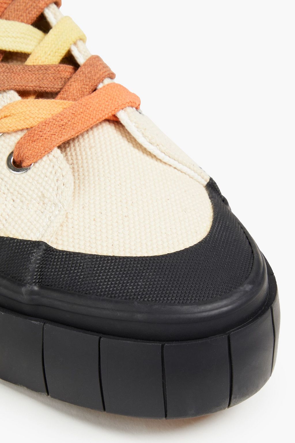 GOOD NEWS Canvas platform hightop sneakers THE