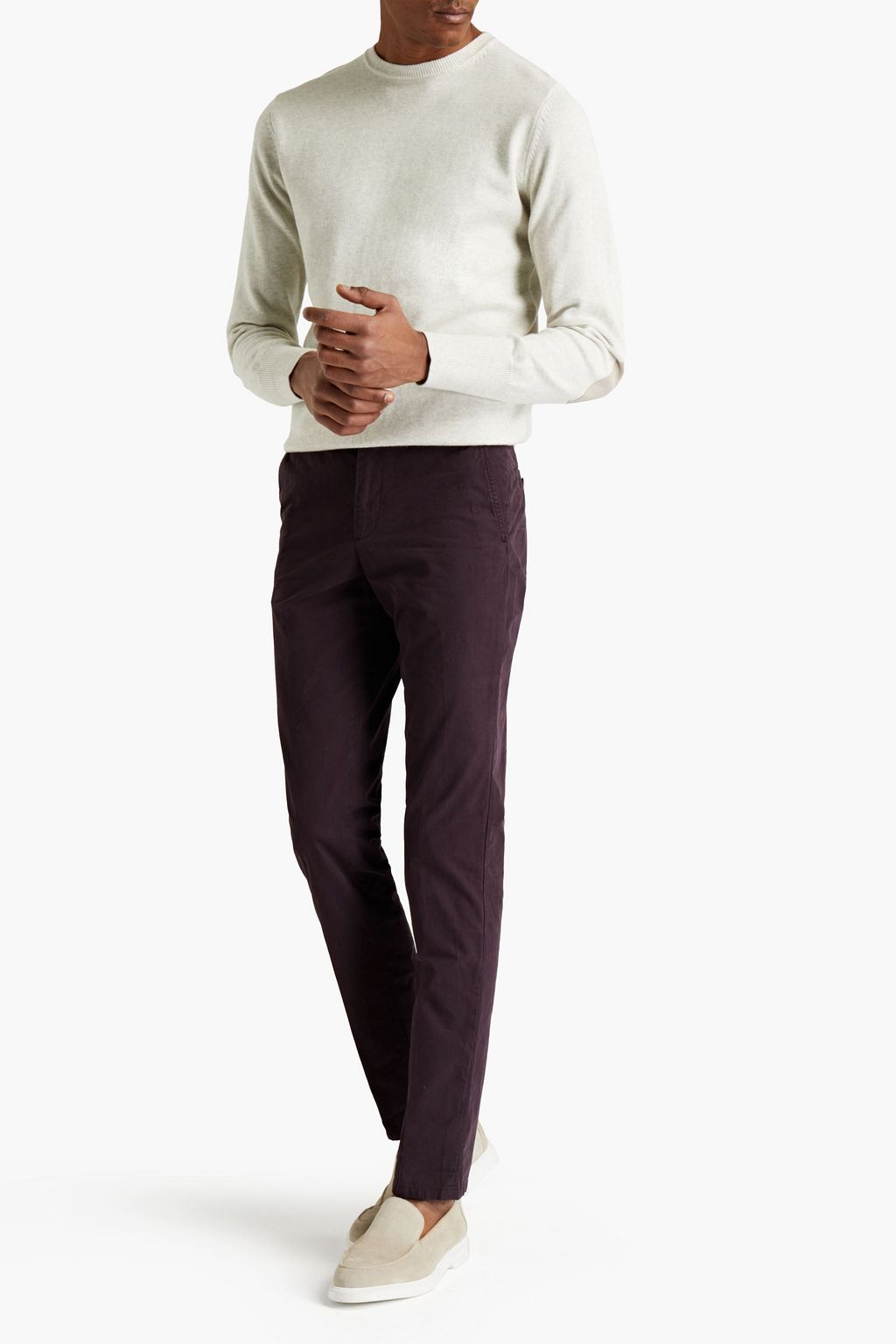 ASPESI Mélange cotton, cashmere and wool-blend sweater