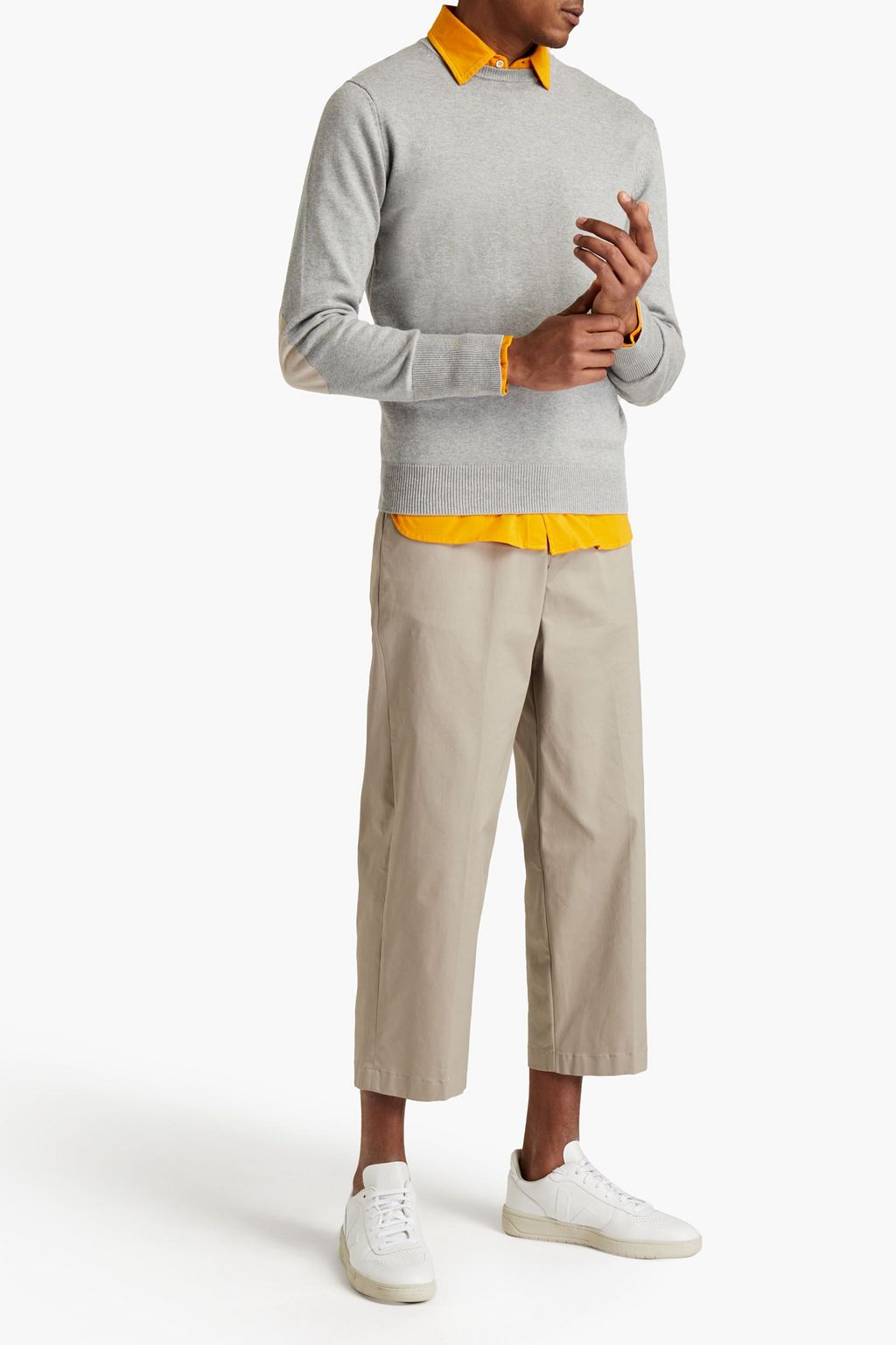 ASPESI Mélange cotton, cashmere and wool-blend sweater
