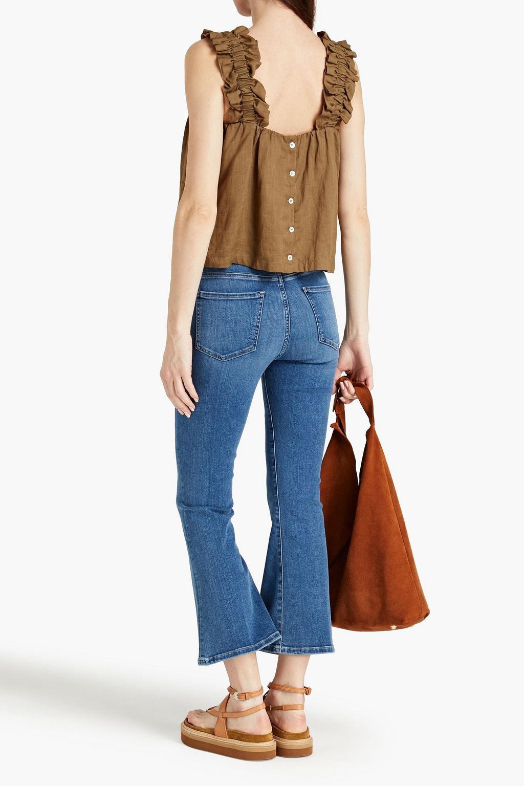 FRAME Le Hardy high-rise kick-flare jeans