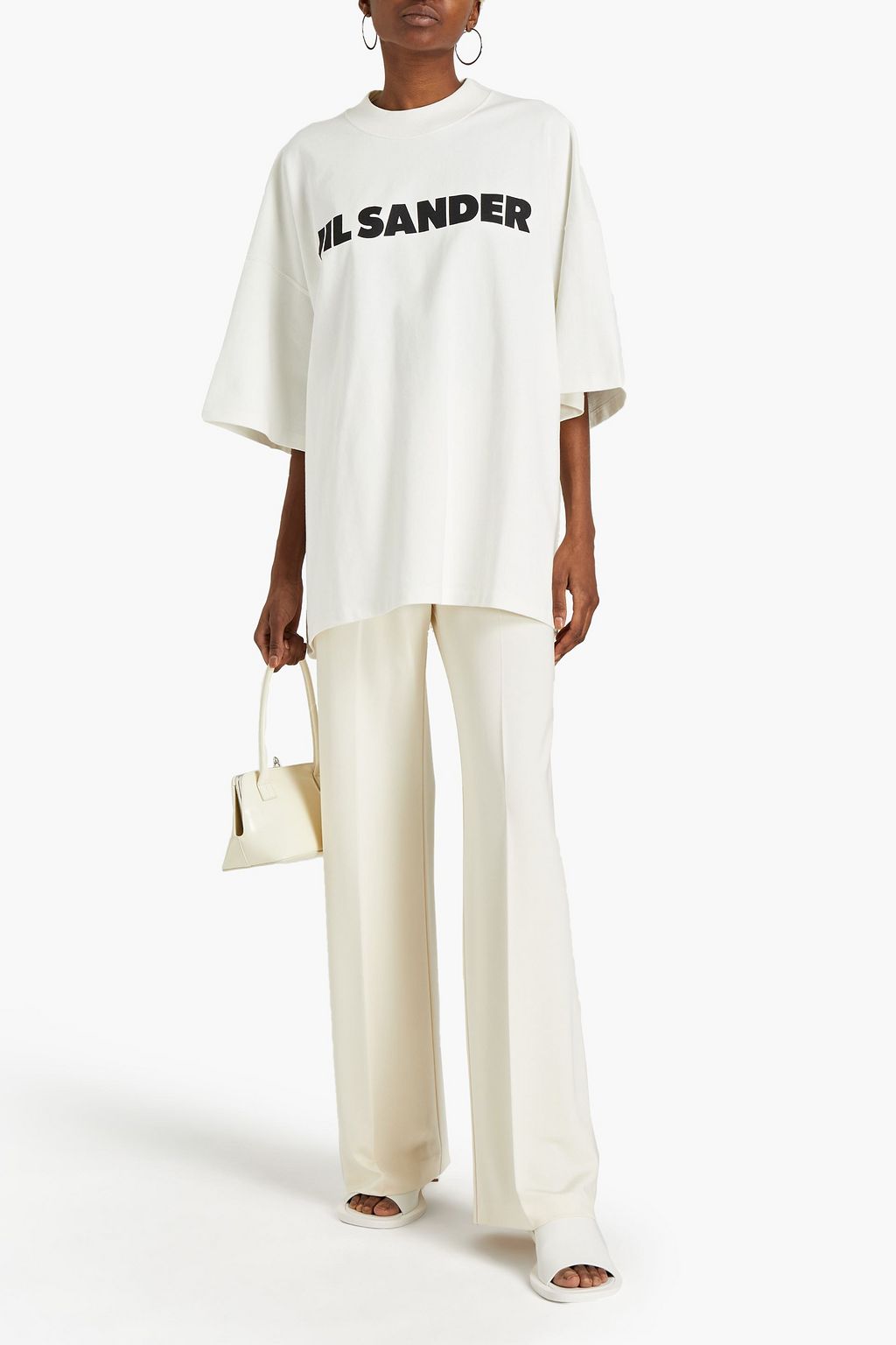 JIL SANDER Oversized printed cotton-jersey T-shirt