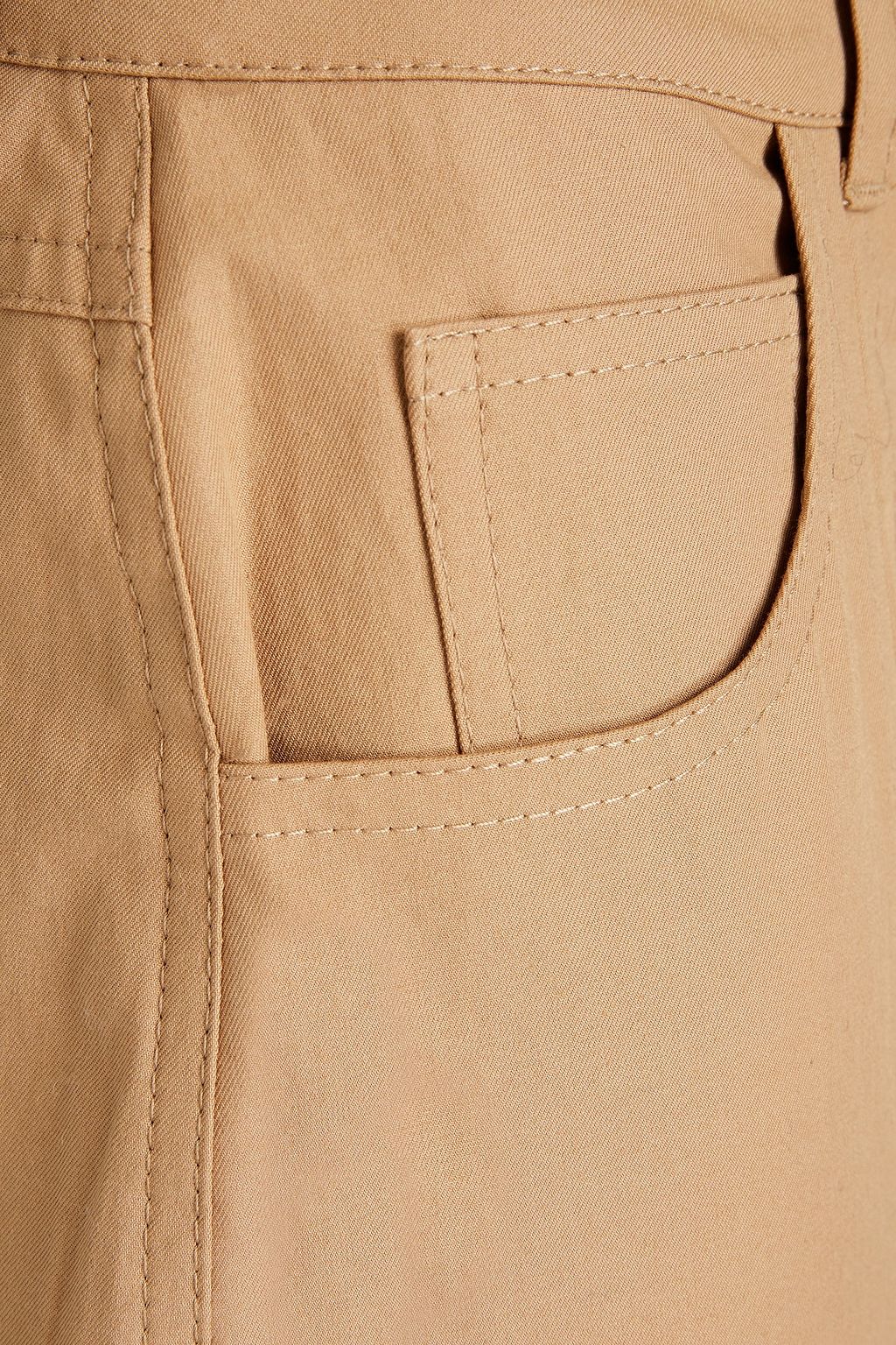 NANUSHKA Bowen pleated cotton-blend twill wide-leg pants