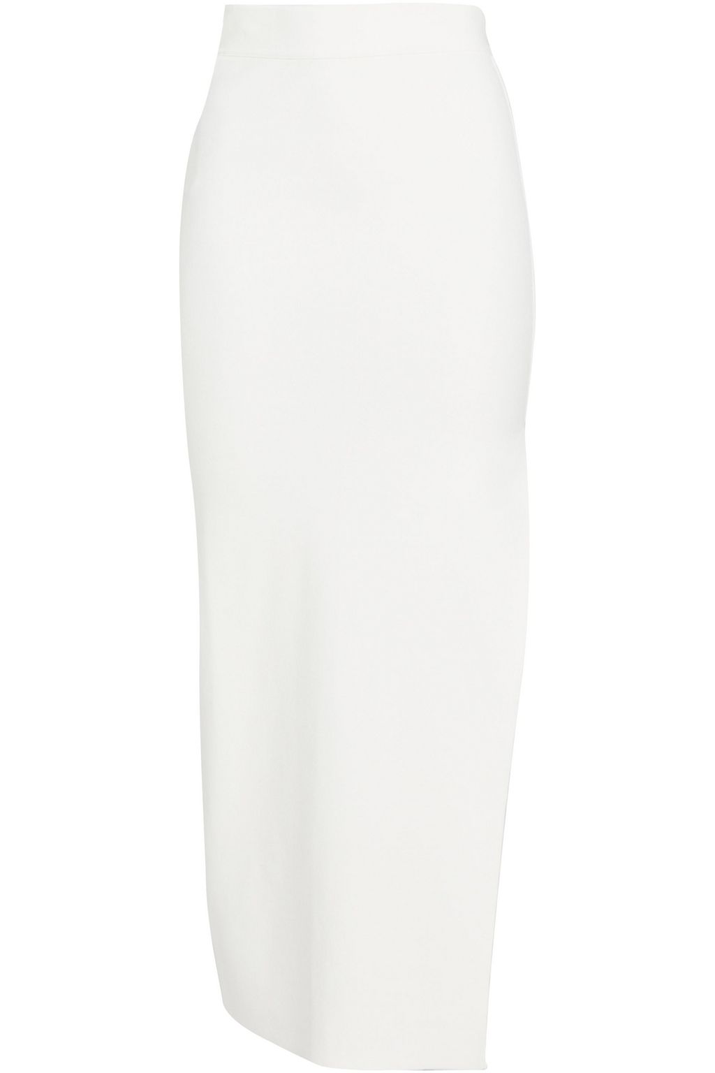 HERVÉ LÉGER Split-front ribbed-knit midi skirt | THE OUTNET