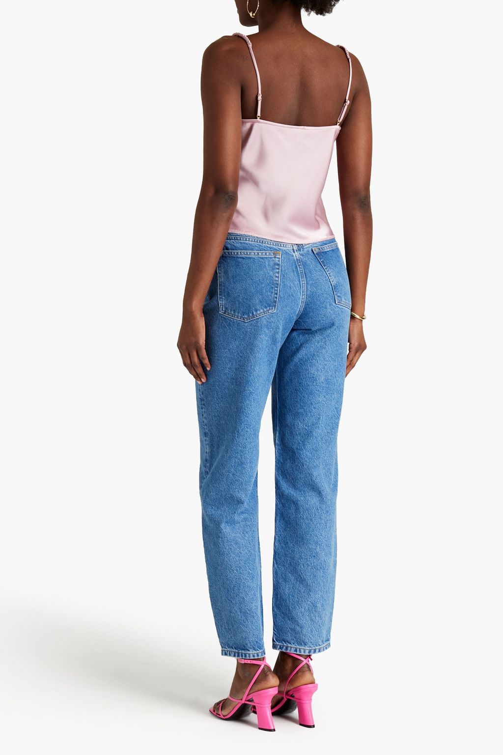 NANUSHKA Abby cropped satin camisole