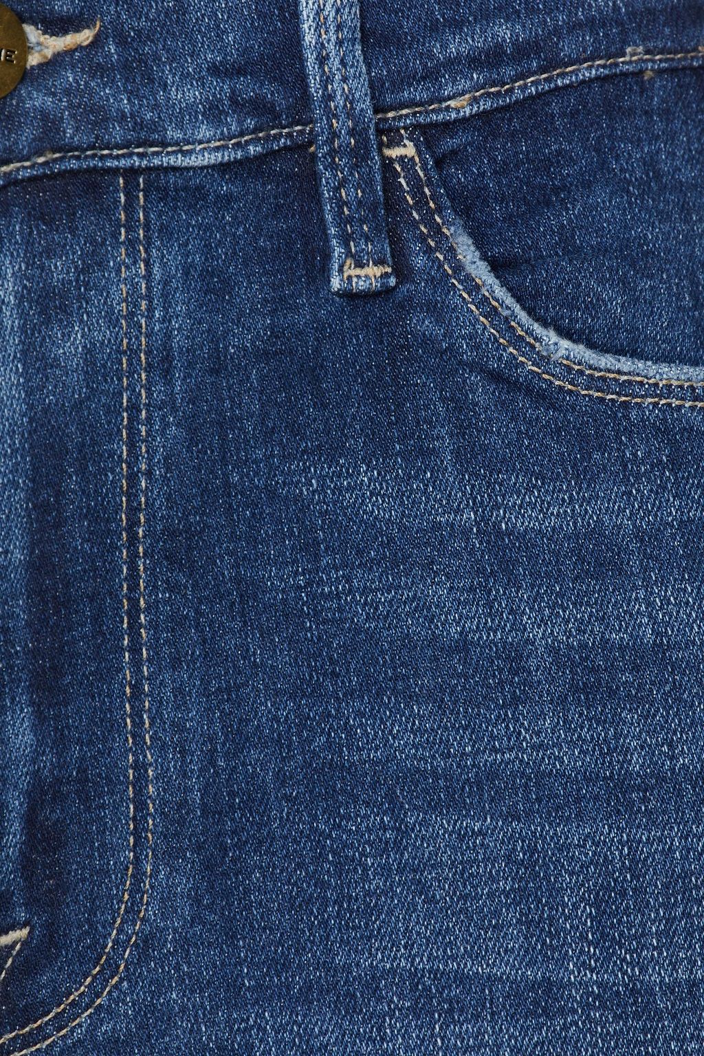 FRAME Le Skinny de Jeanne distressed high-rise skinny jeans