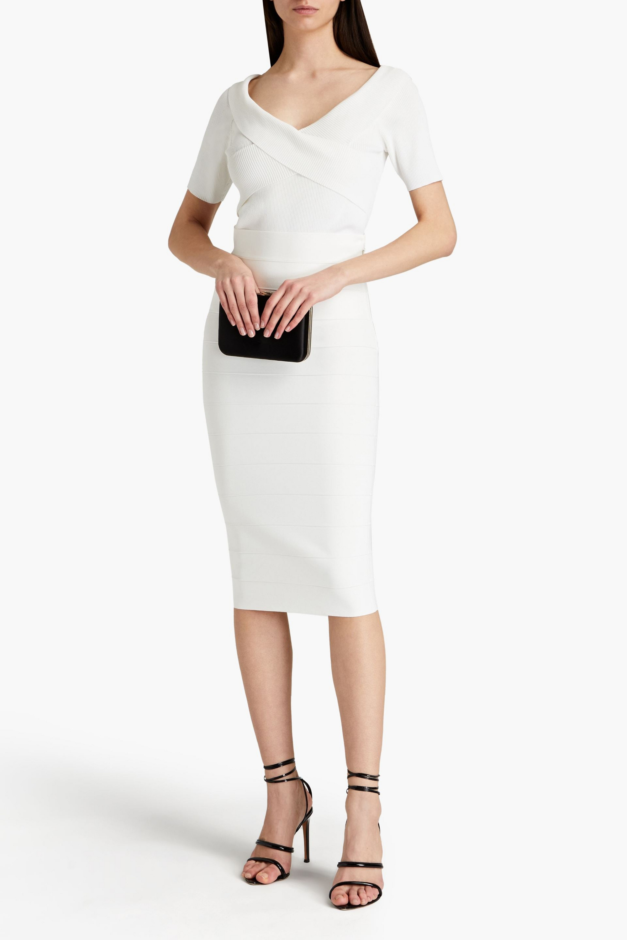 Herve Leger Bandage midi skirt
