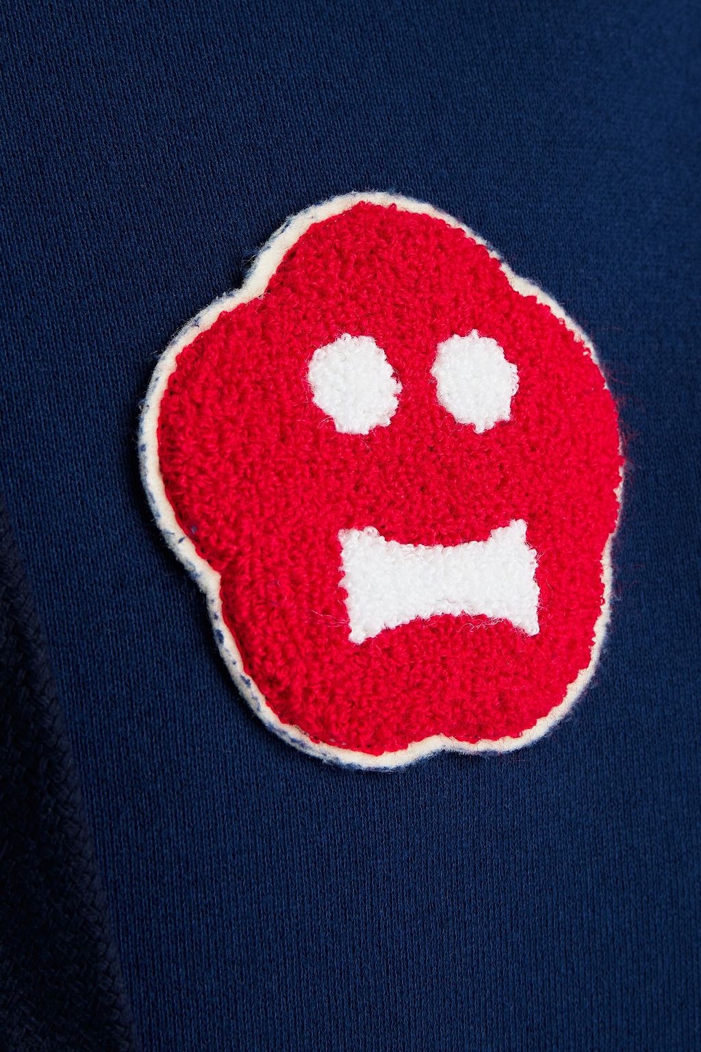 ASPESI Appliquéd French cotton-terry hoodie