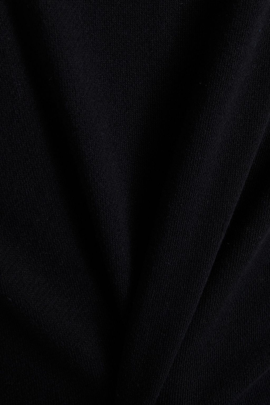 ASPESI Appliquéd French cotton-terry hoodie