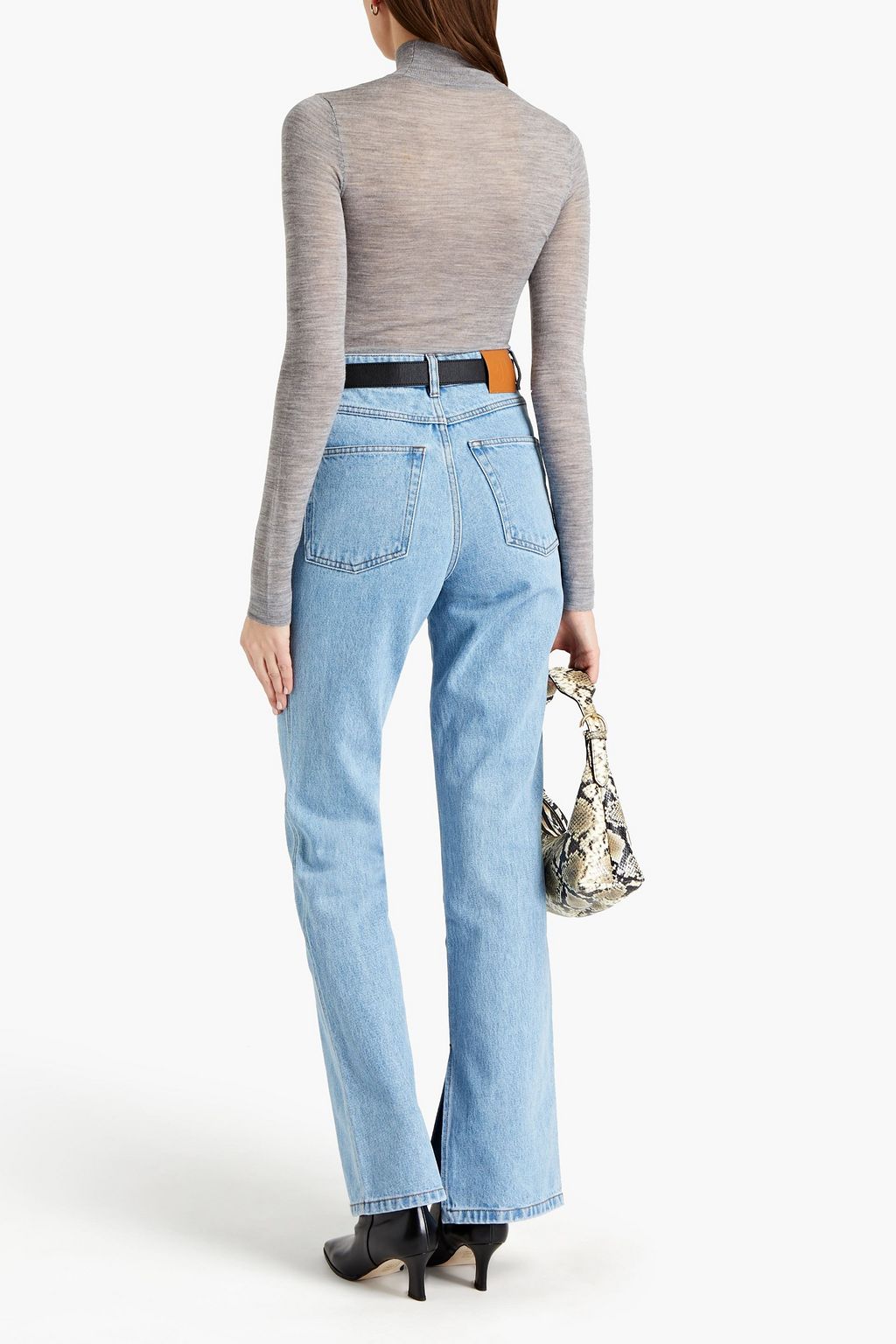 NANUSHKA Harry mélange merino wool turtleneck sweater