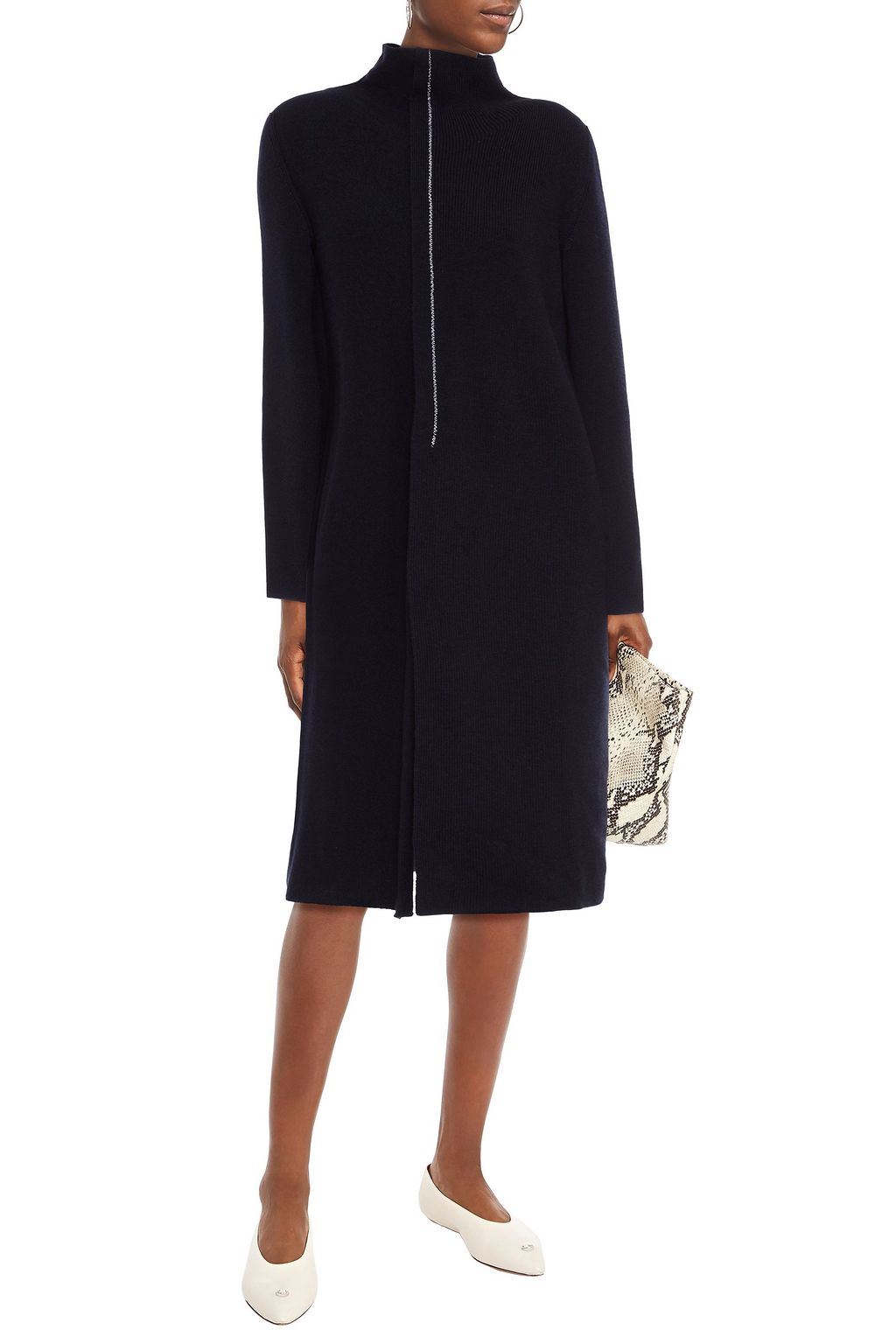 JIL SANDER Wool-blend midi dress