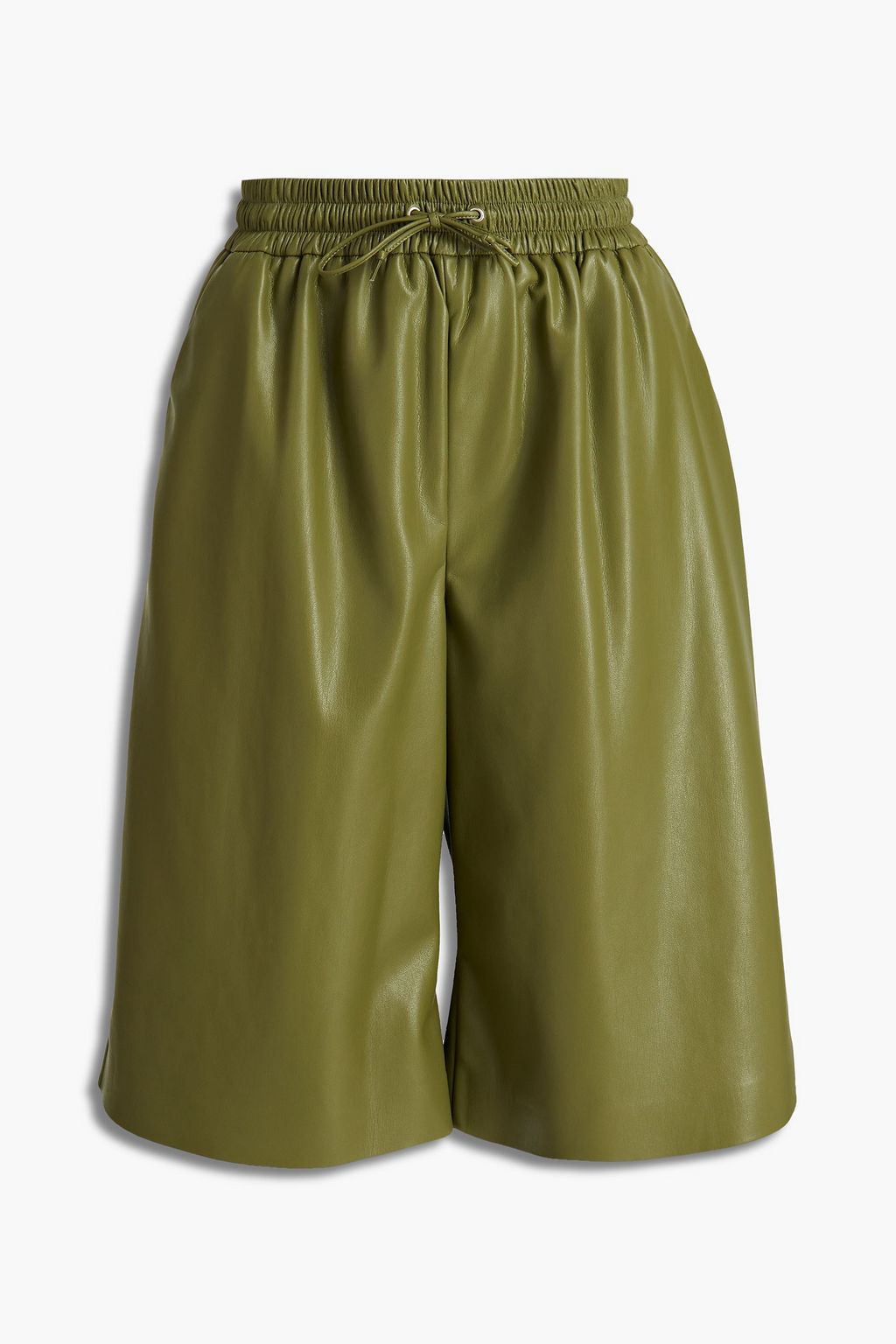 Army green Faux leather shorts | Sale 