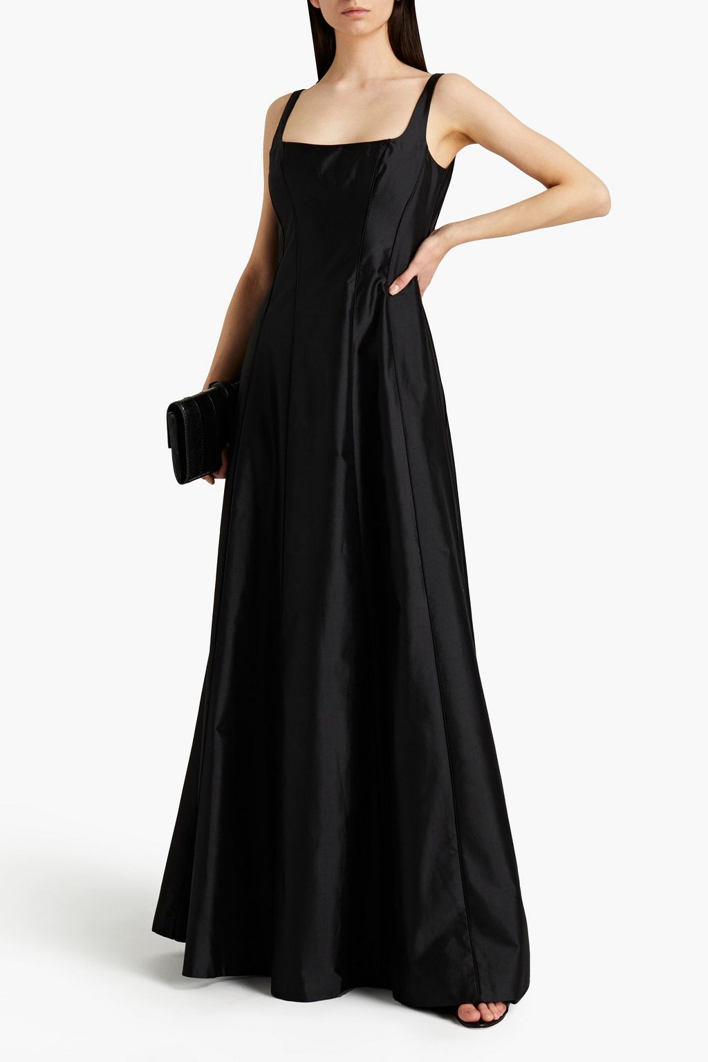 RASARIO Silk-shantung maxi dress