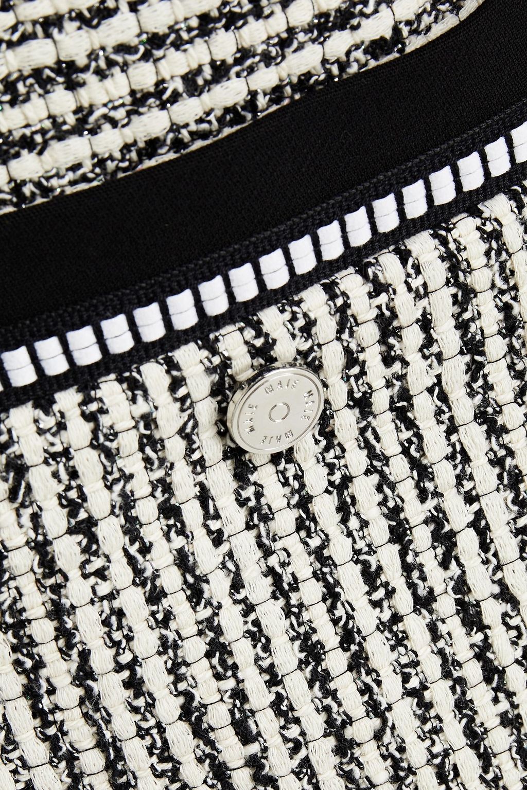 MAJE Metallic cotton-blend tweed jacket