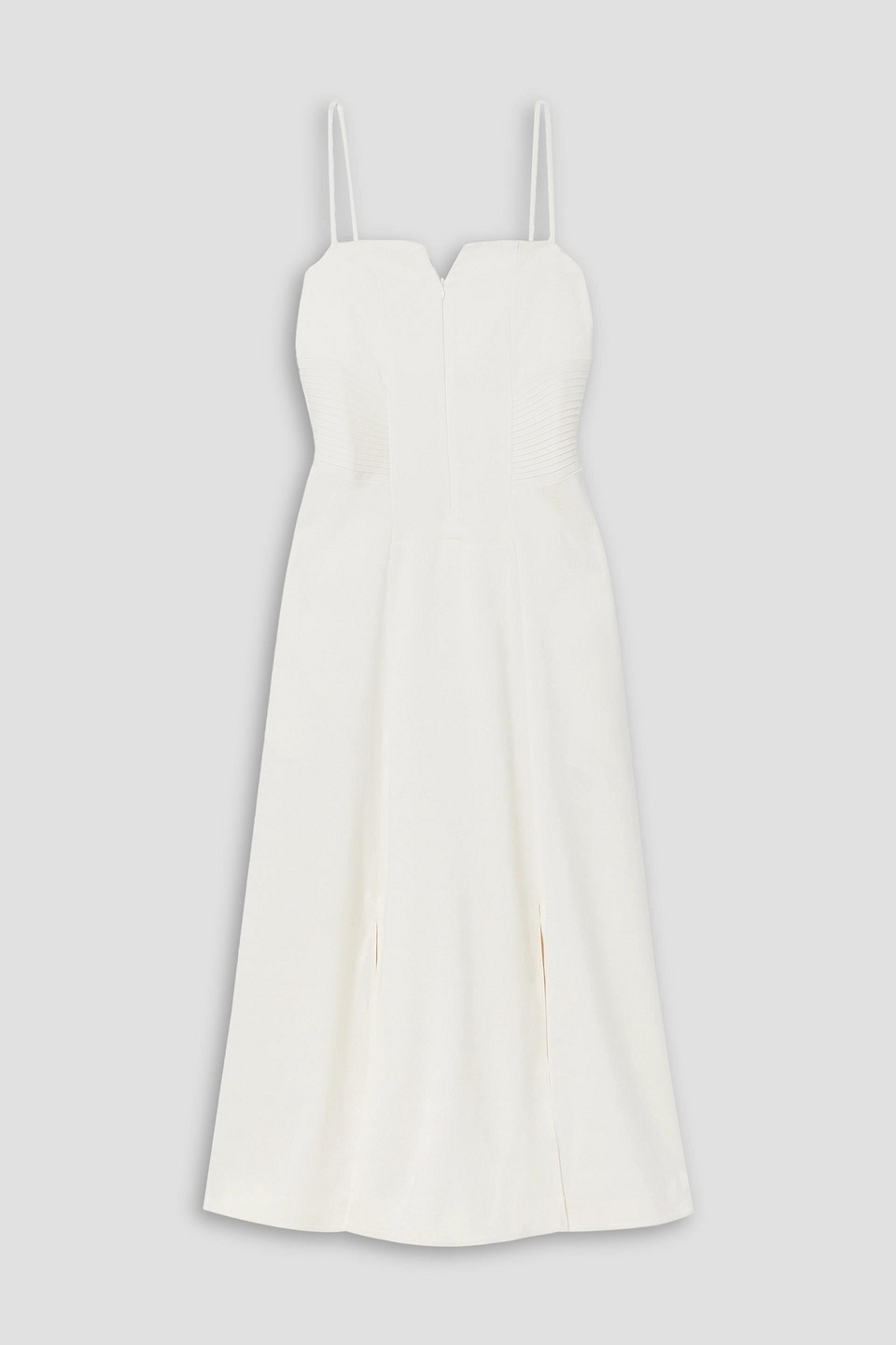 Caes Maxikleid Aus Grain De Poudre Mit Biesen In Cream