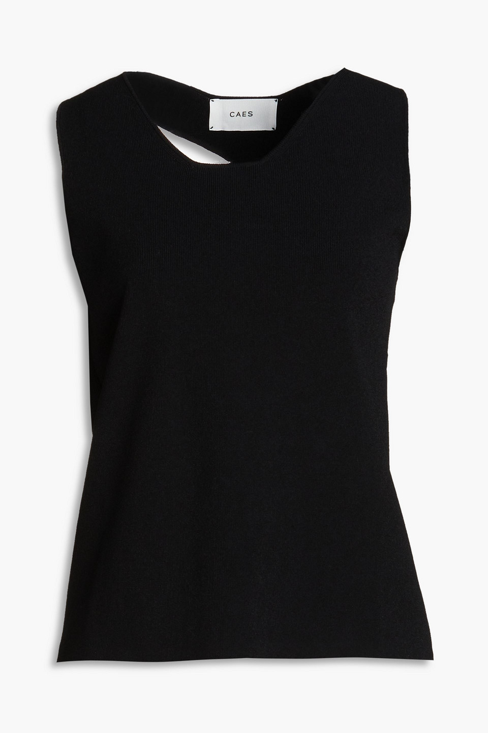 Caes Cutout Stretch-knit Top In Black