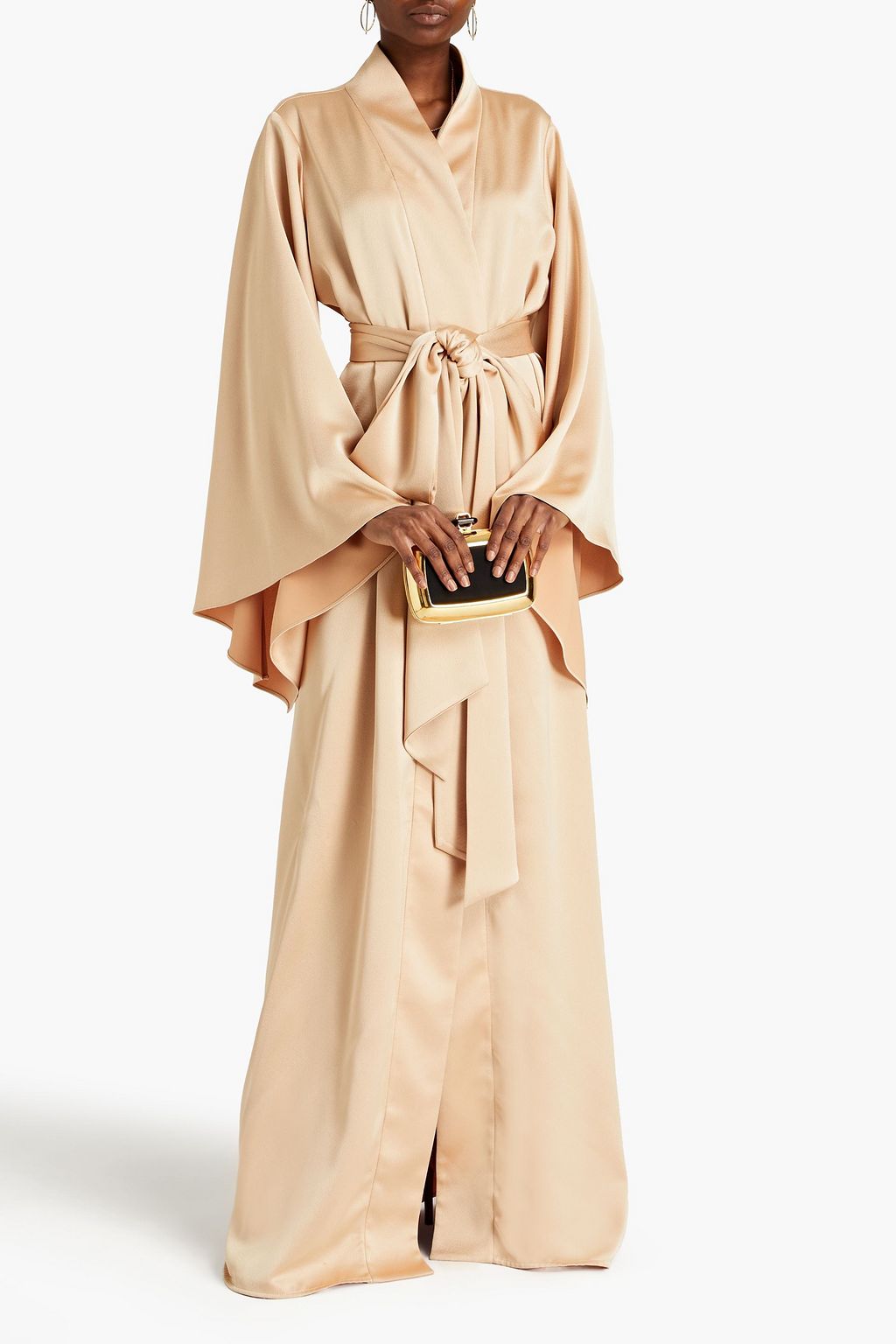 RASARIO Satin-crepe kimono