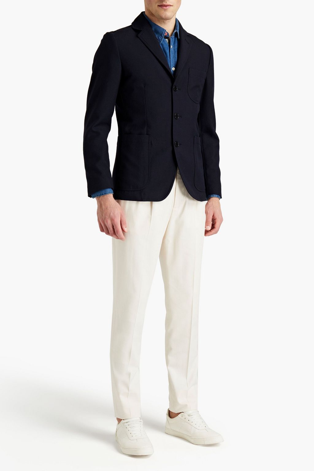 ASPESI Slim-fit twill blazer